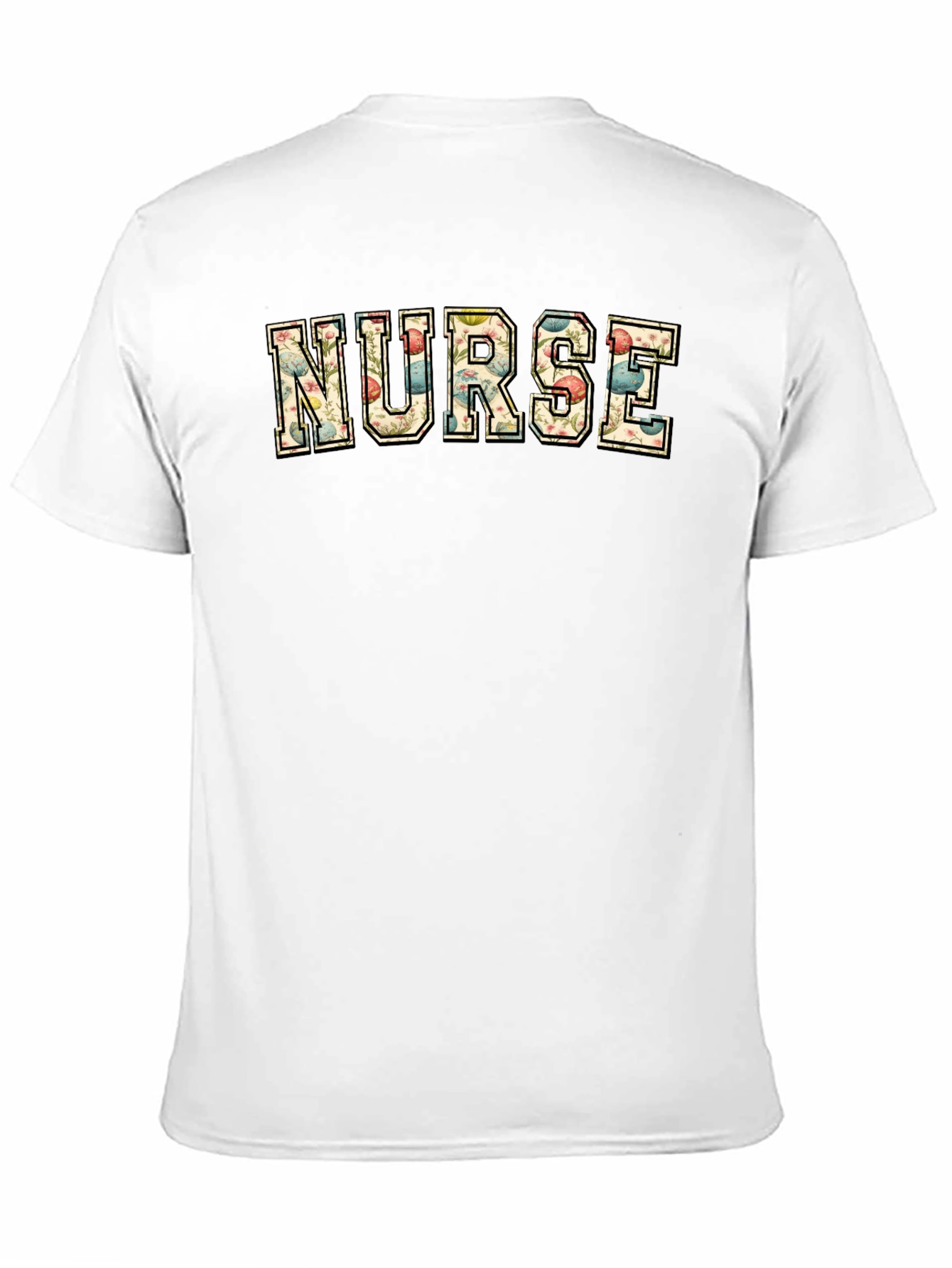 Black Floral Nurse T-Shirt - Stylish Comfort view 11