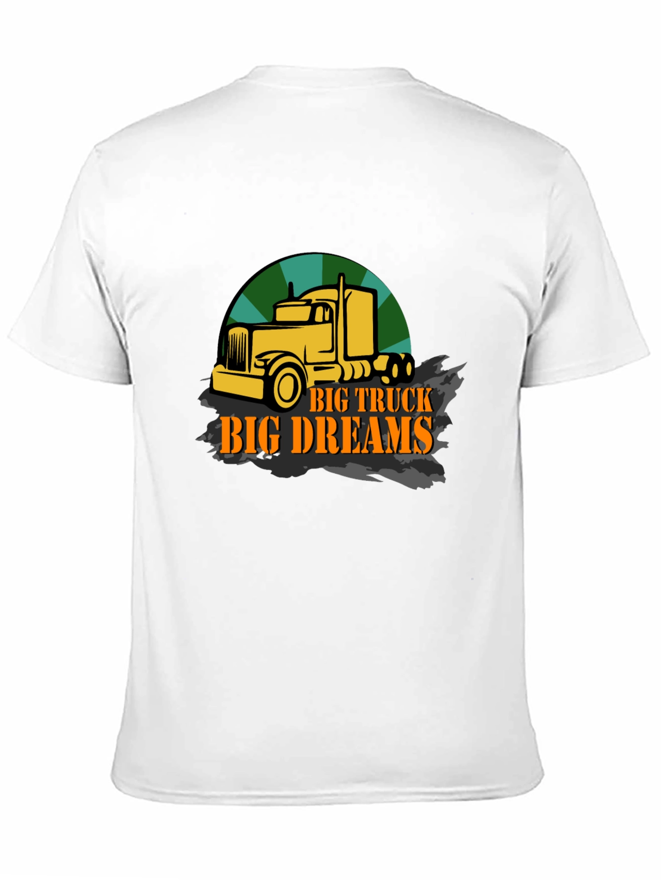Black Big Truck Big Dreams Black Graphic T-Shirt view 11