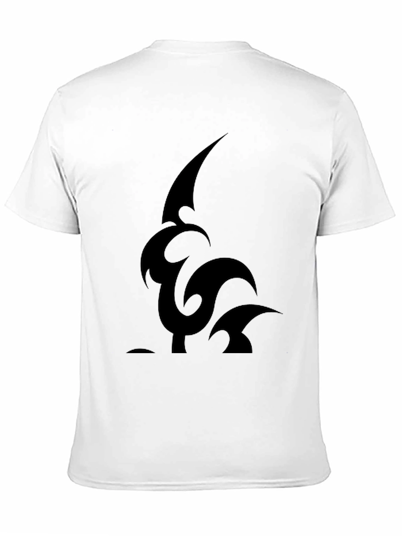 Black Men's Black T-Shirt - Tribal Style Design view 11