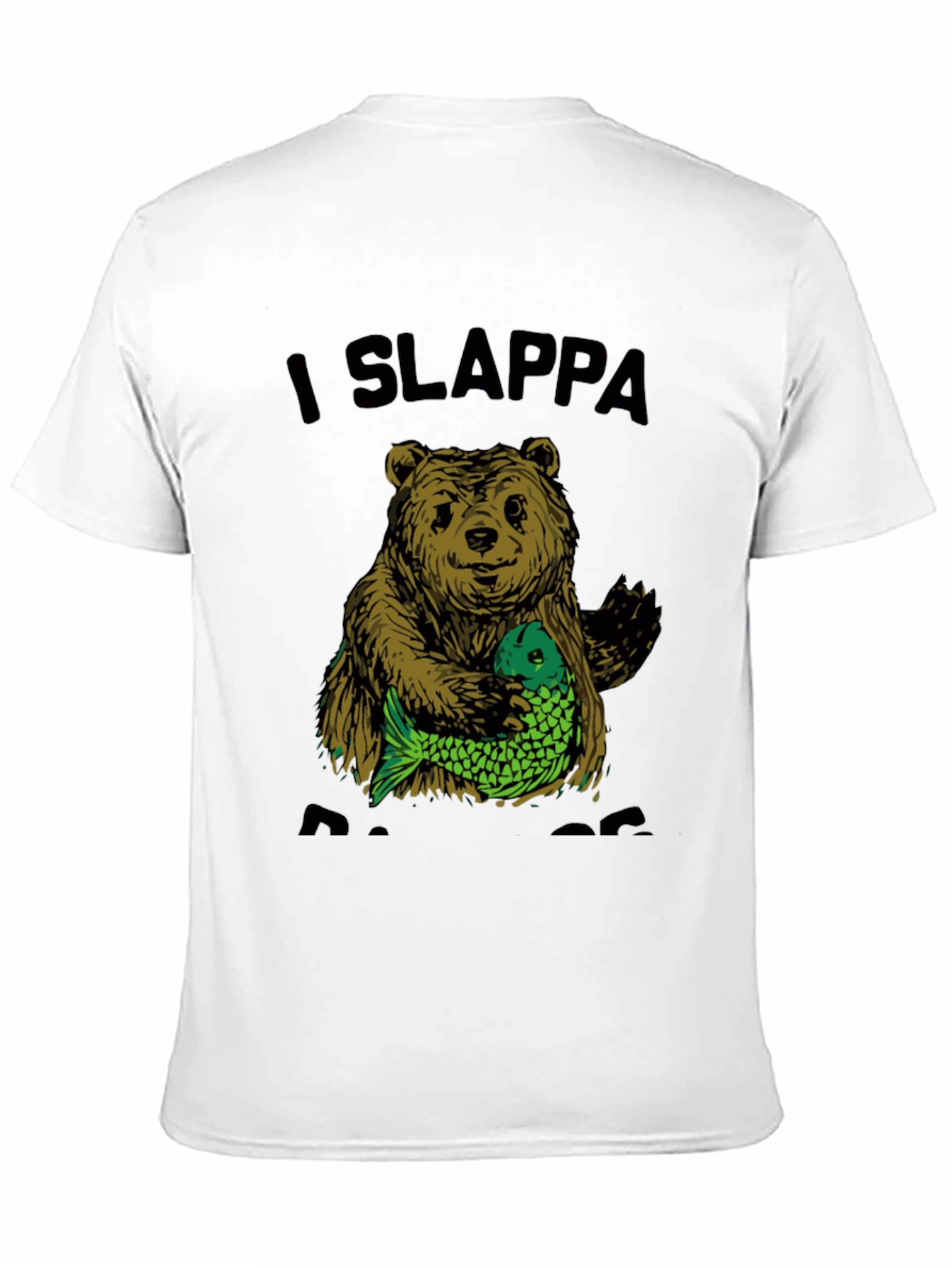 Black I Slappa Da Bass Funny Bear Graphic T-Shirt view 11