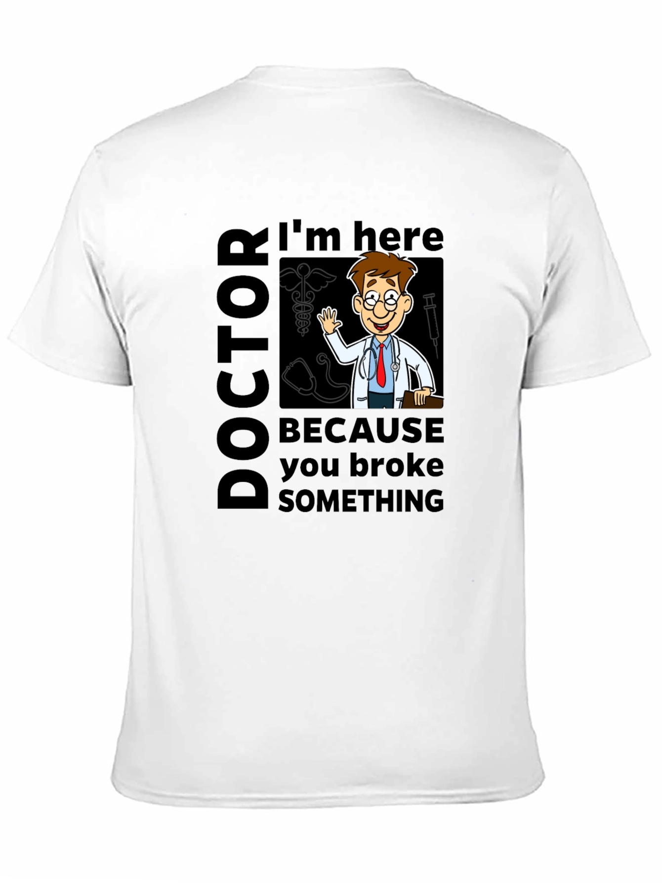 Black Doctor Cartoon Graphic Tee view 11