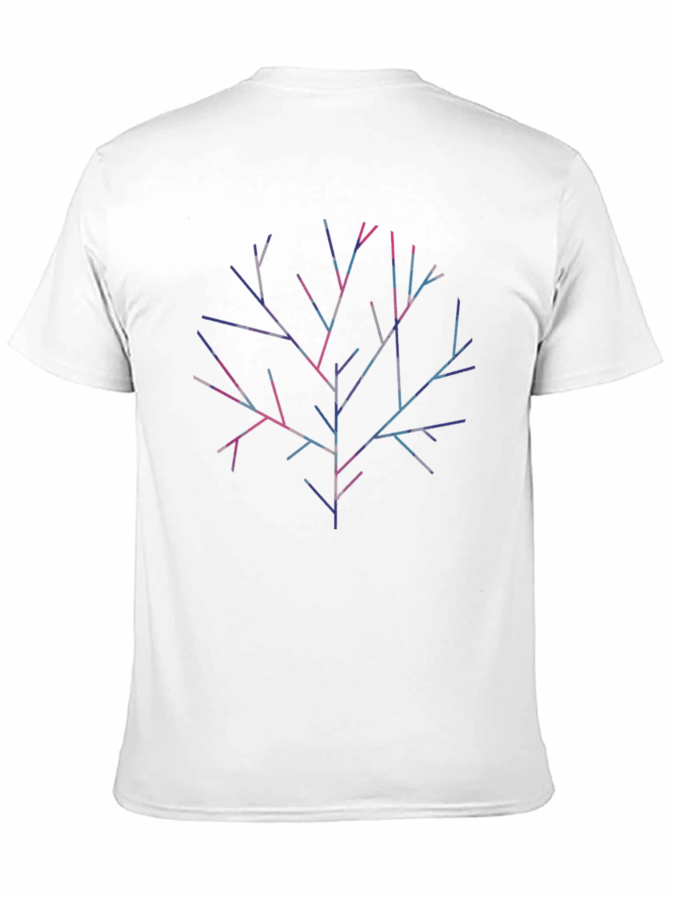 Black Geometric Branch Graphic Tee - Modern Abstract Design view 11