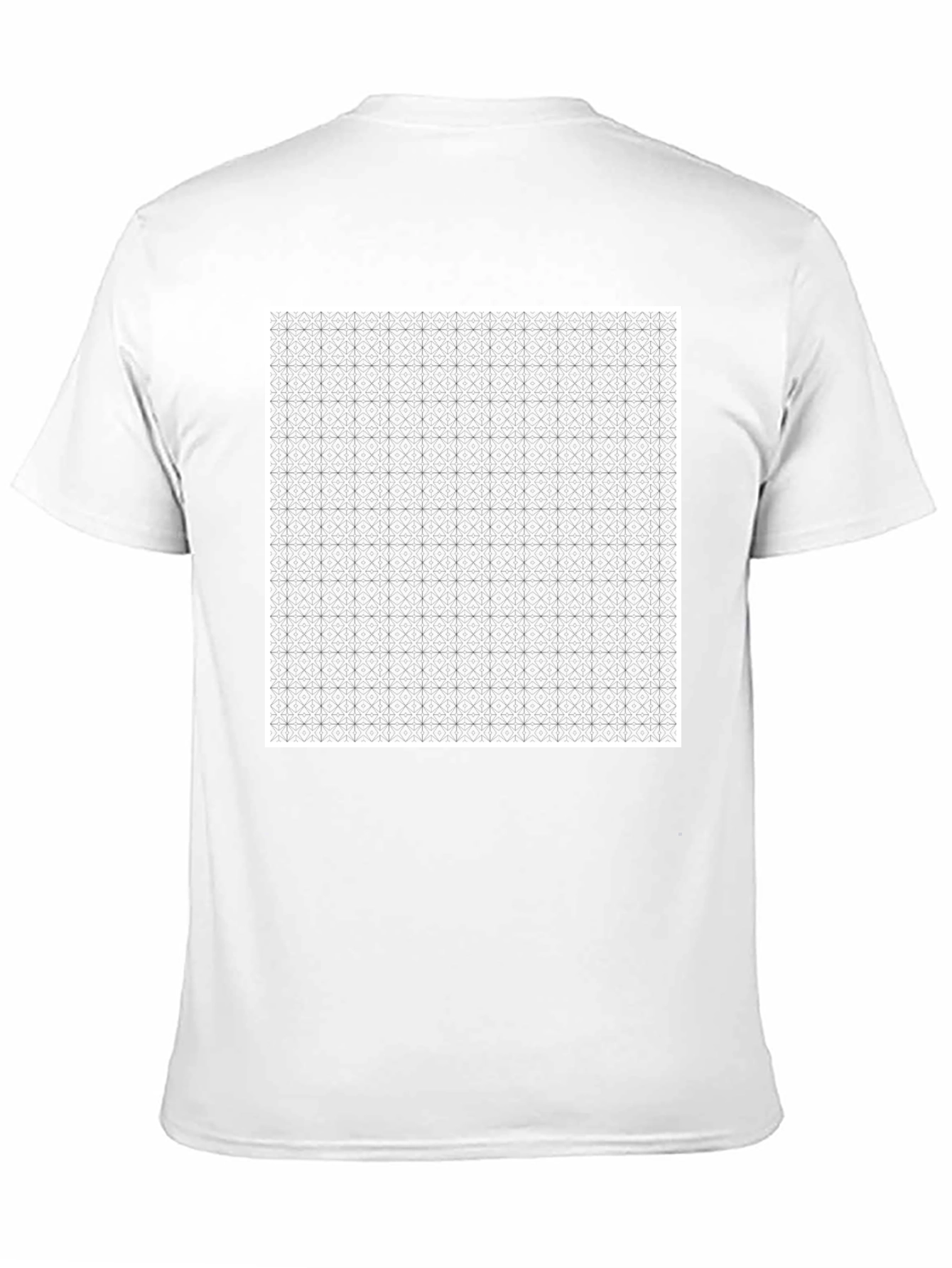 Black Geometric Pattern Black T-Shirt view 11