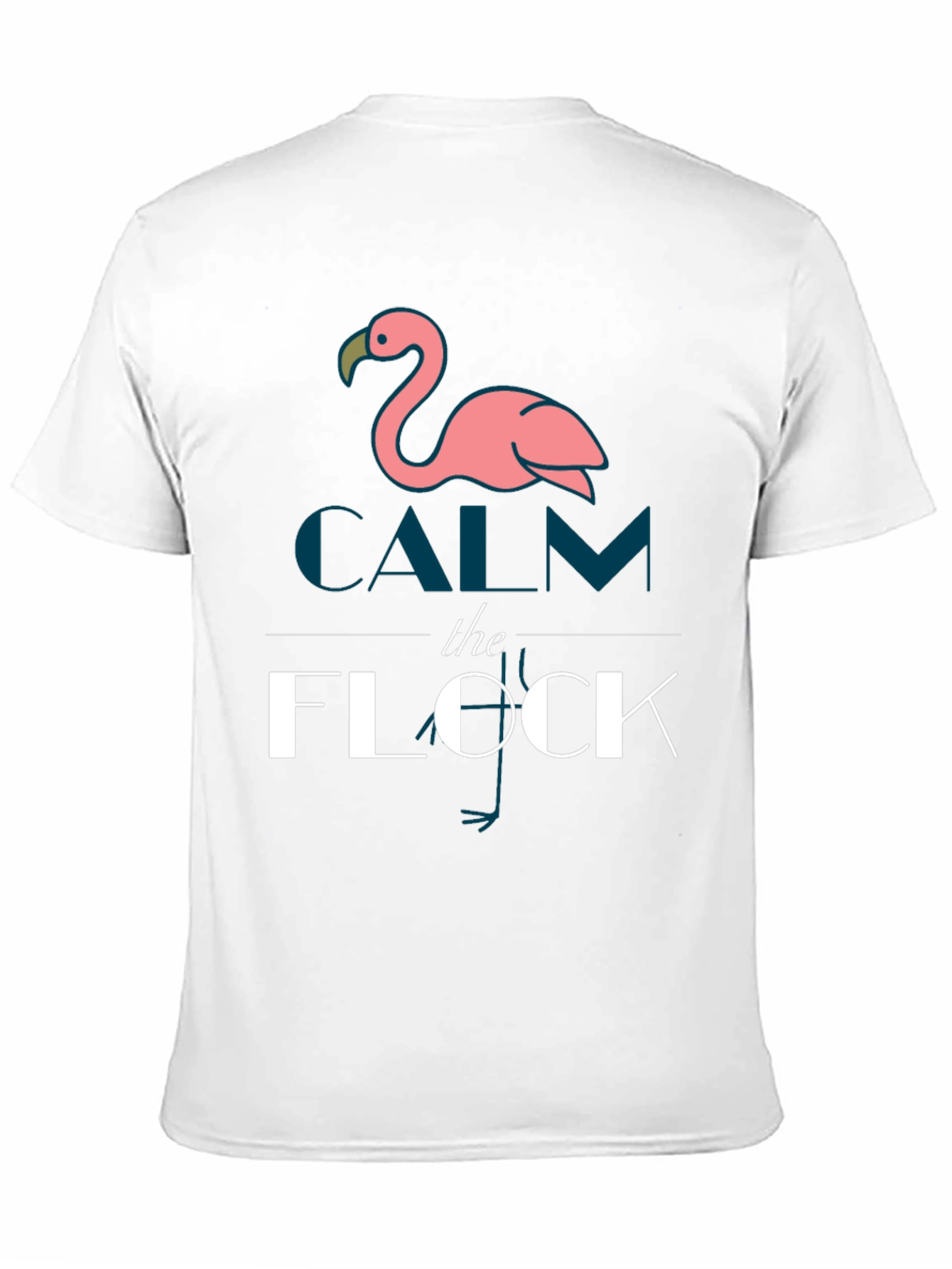 Black Calm The Flock Flamingo Graphic T-Shirt view 11