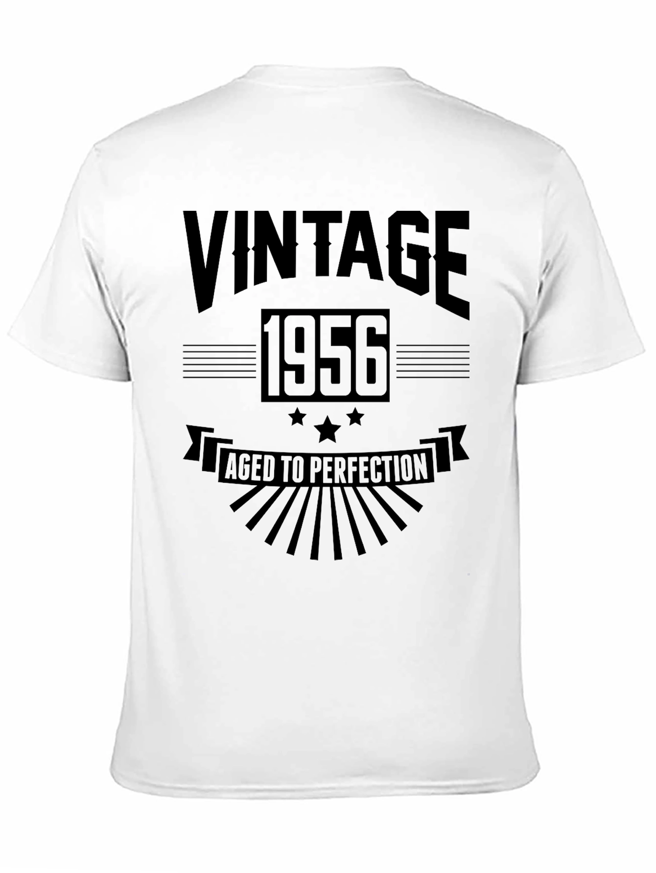 Black Vintage 1956 Aged to Perfection Black T-Shirt view 11