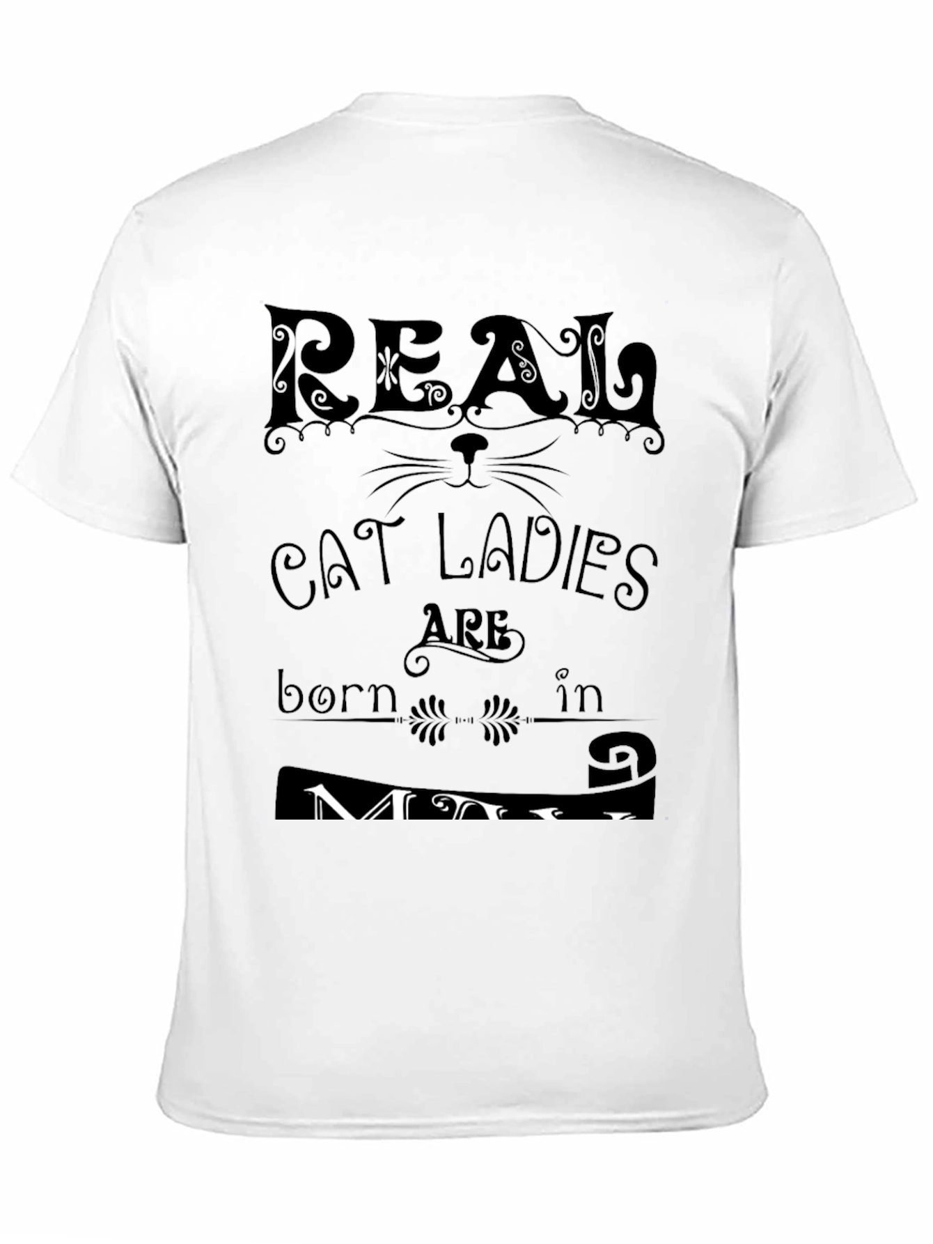 Black Real Cat Ladies Born in September T-Shirt view 11
