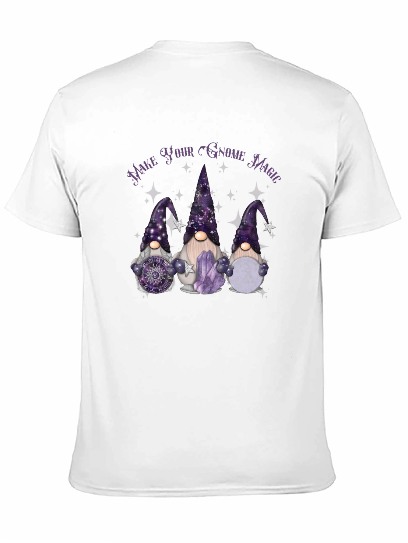 Black Gnome Magic T-Shirt - Unique Graphic Tee view 11