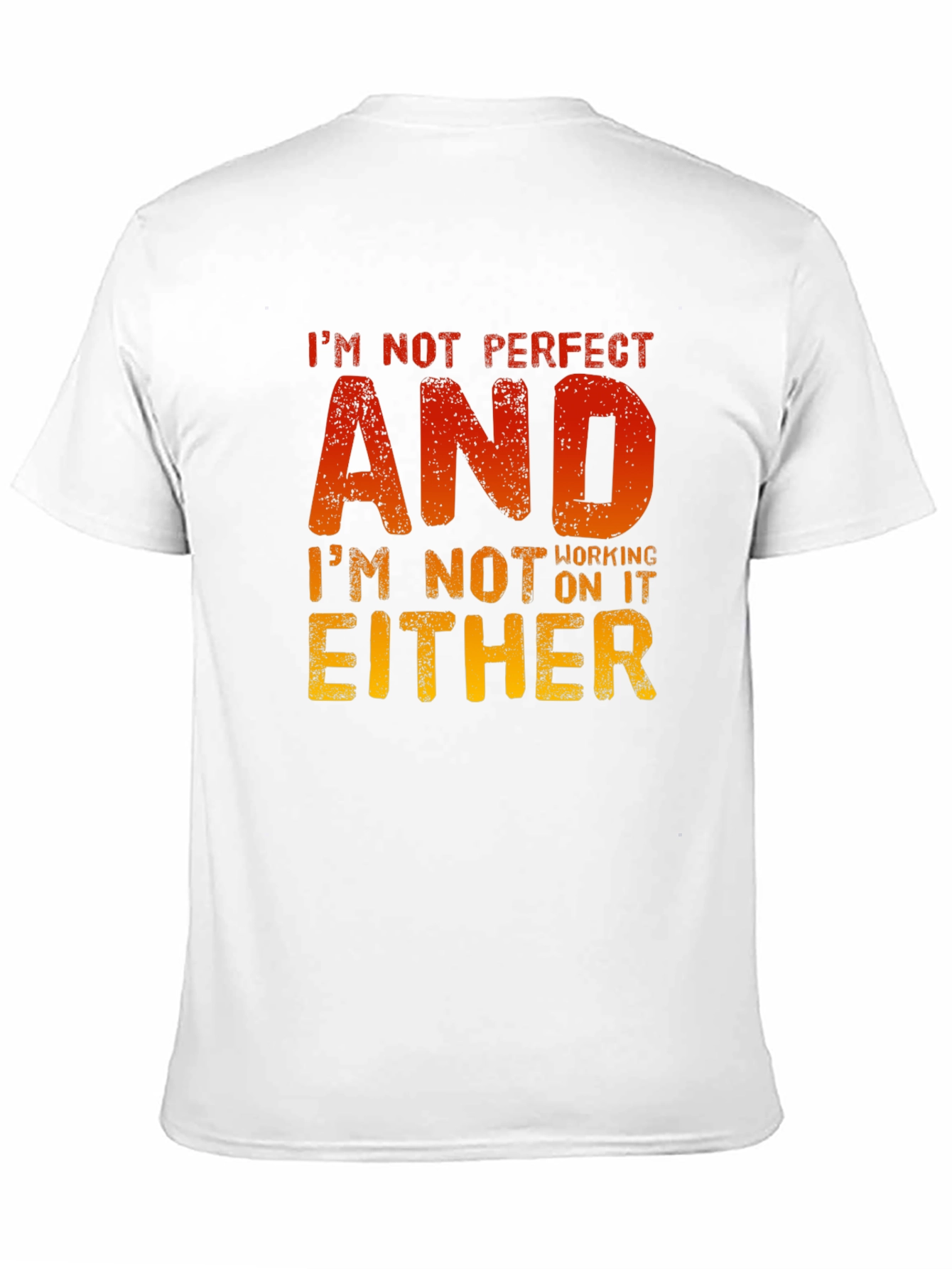 Black Funny Slogan T-Shirt - I'm Not Perfect view 11
