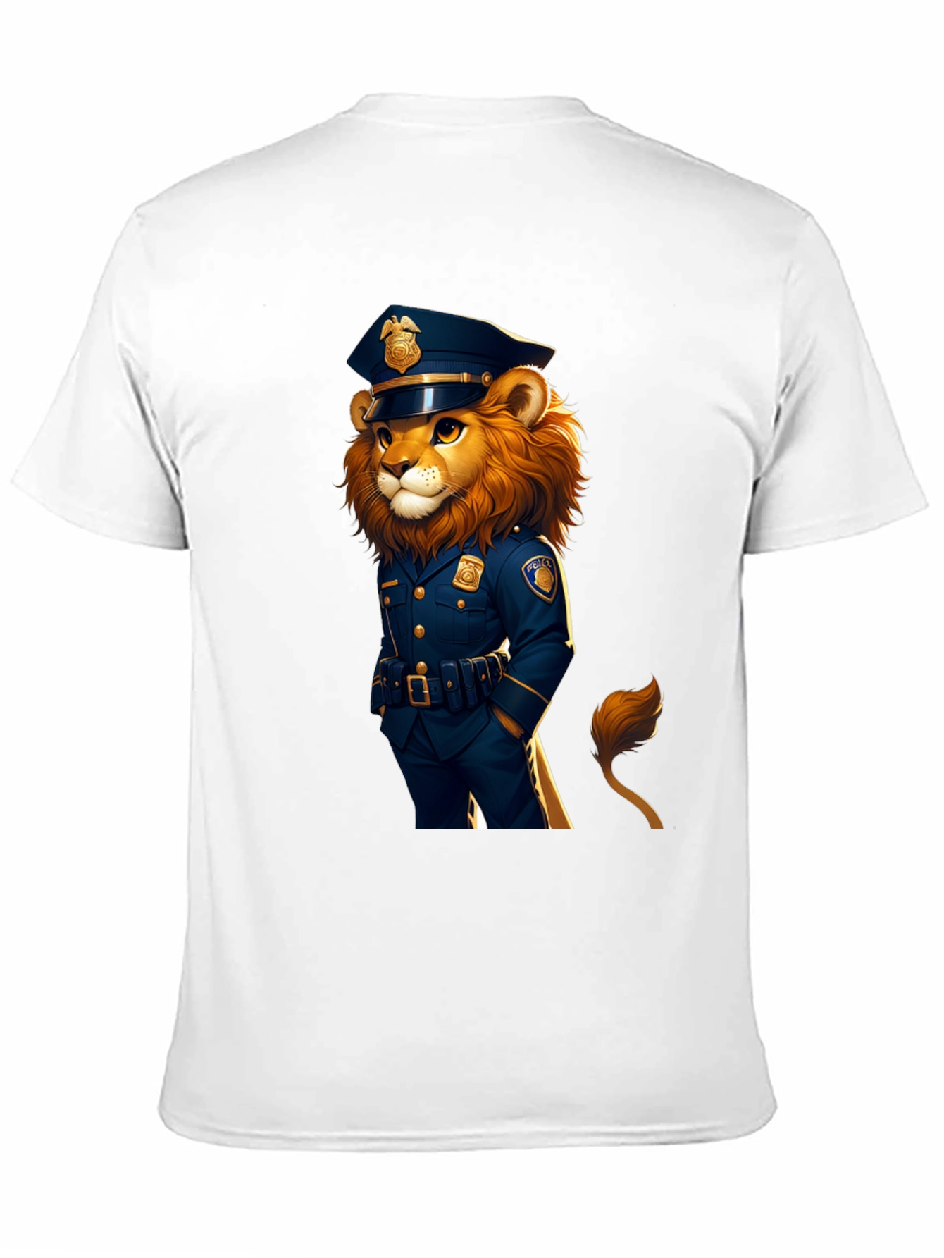 Black Lion Police Officer Graphic Tee view 11