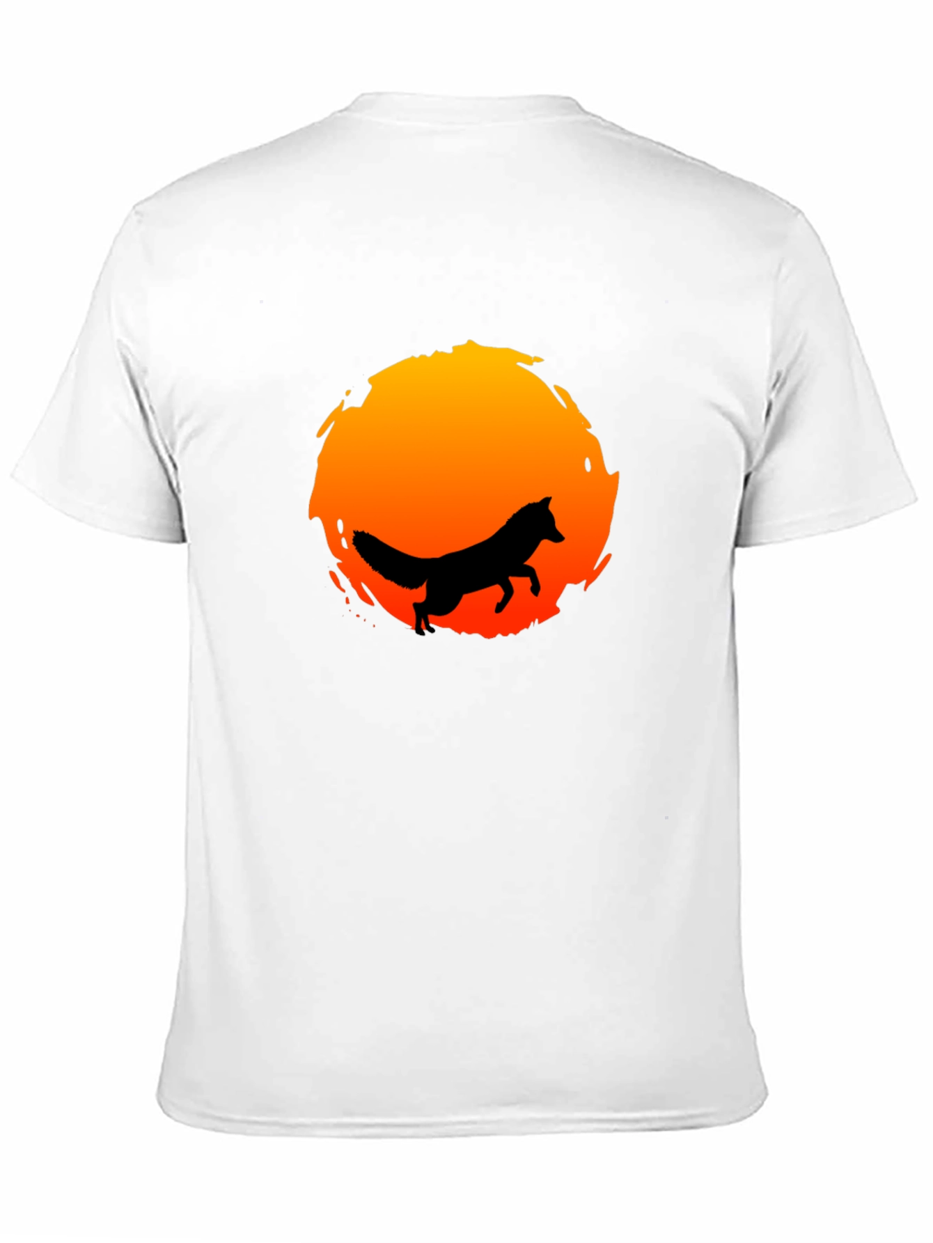 Black Fox Silhouette Sunset Graphic Tee - Stylish & Unique view 11