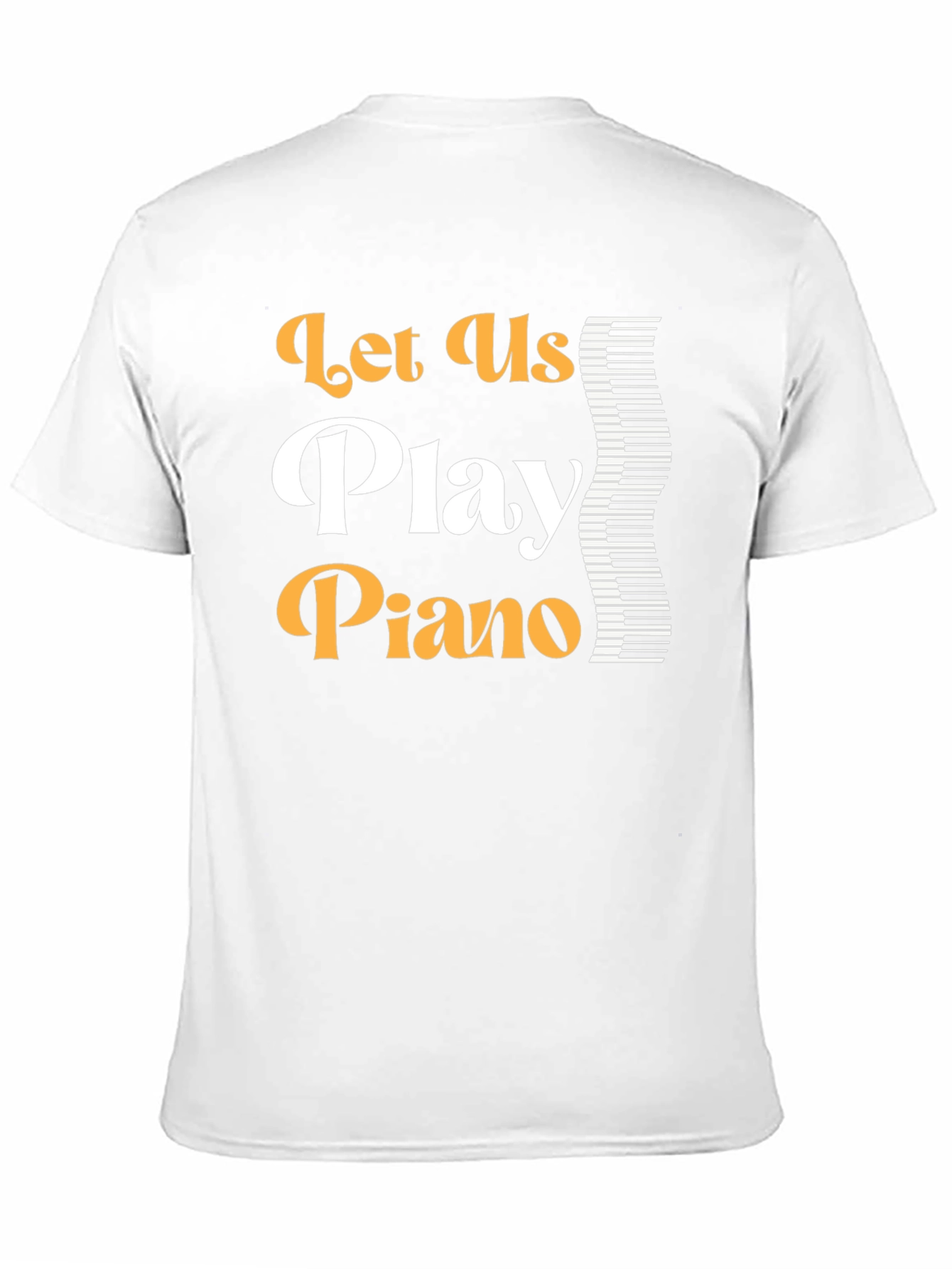 Black Let's Play Piano Graphic T-Shirt view 11