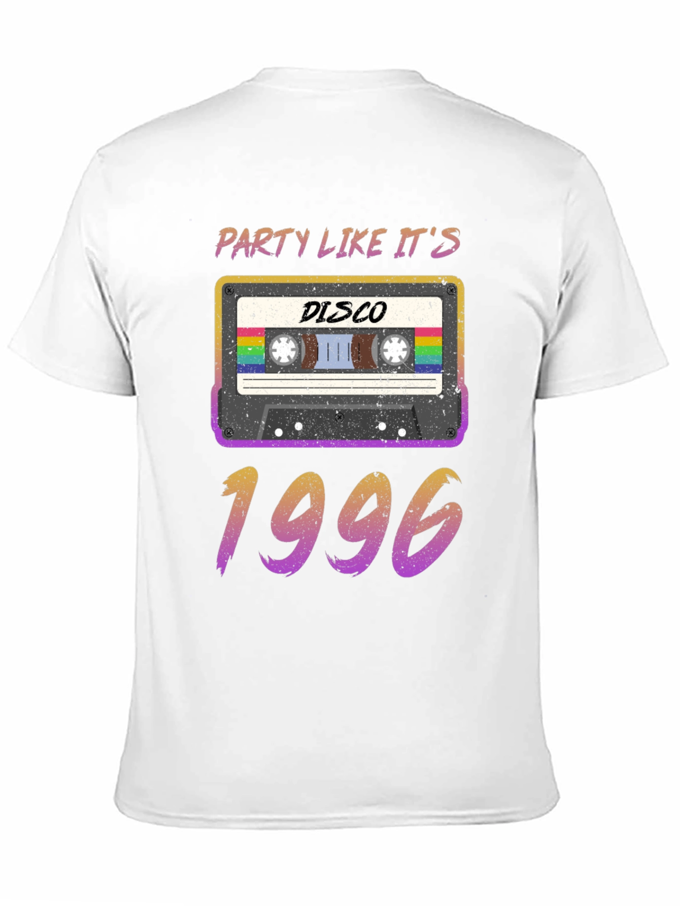Black Party Like It's 1996 Disco Cassette Tape T-Shirt view 11