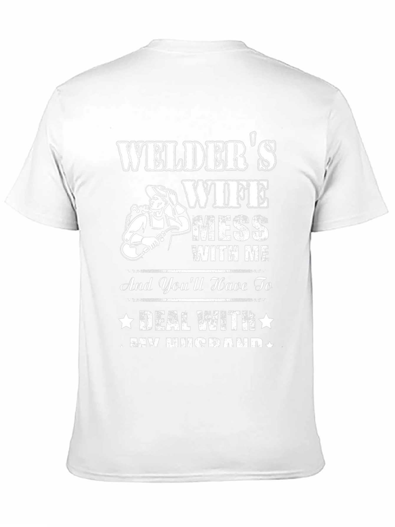 Black Welder's Wife Graphic Tee - Black Cotton Blend T-Shirt view 11