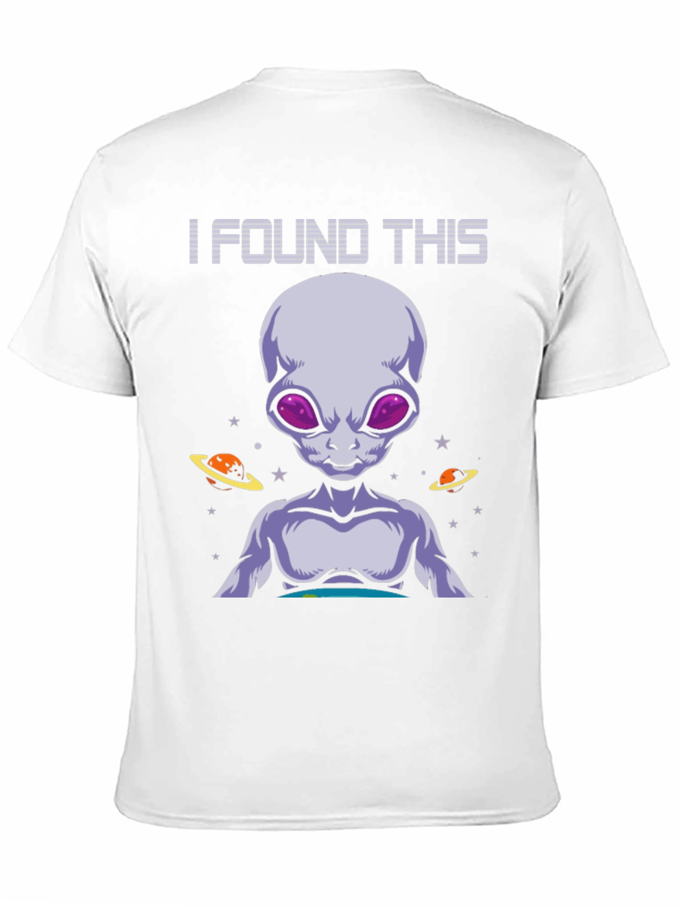 Black I Found This Alien Graphic Tee - Black Cotton T-Shirt view 11