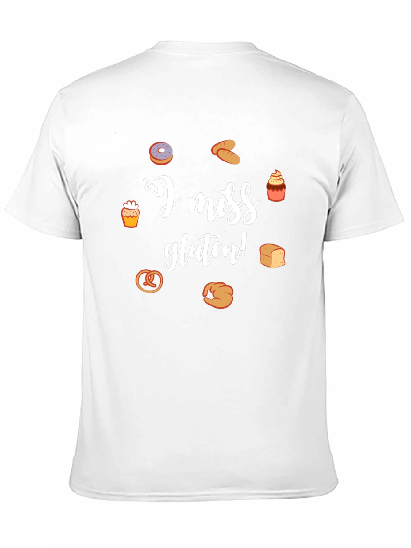 I Miss Gluten T-Shirt - Funny Foodie Tee - 11