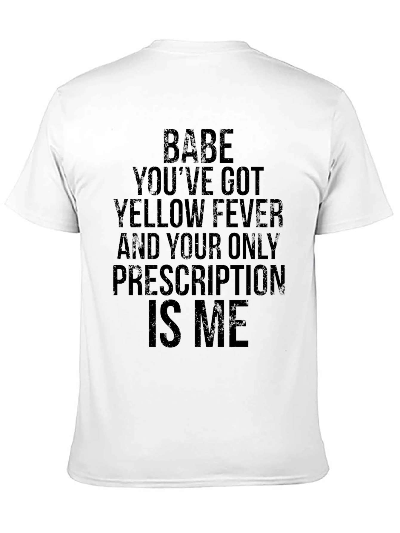 Black Funny "Yellow Fever" Prescription T-Shirt view 11