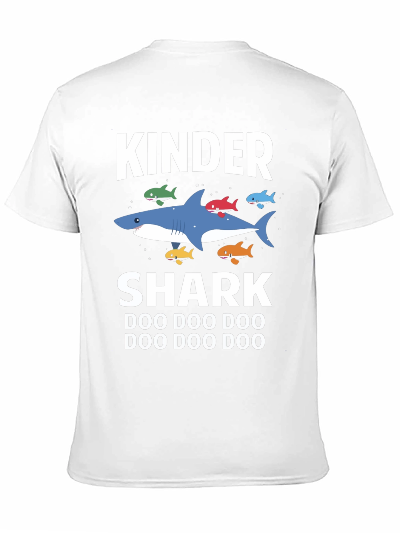 Black Kinder Shark Doo Doo Doo T-Shirt view 11