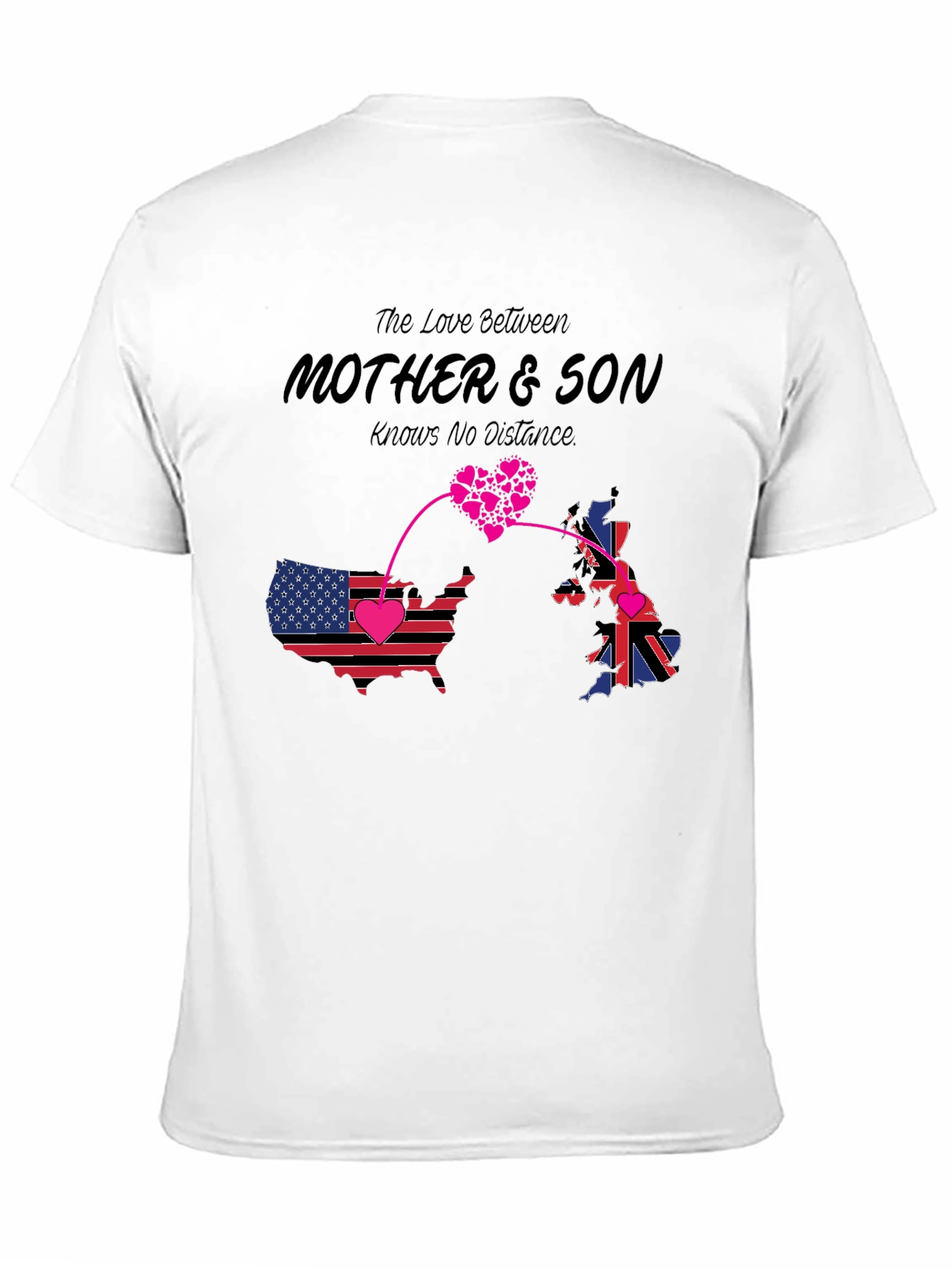 Black Mother & Son Distance Love T-Shirt view 11
