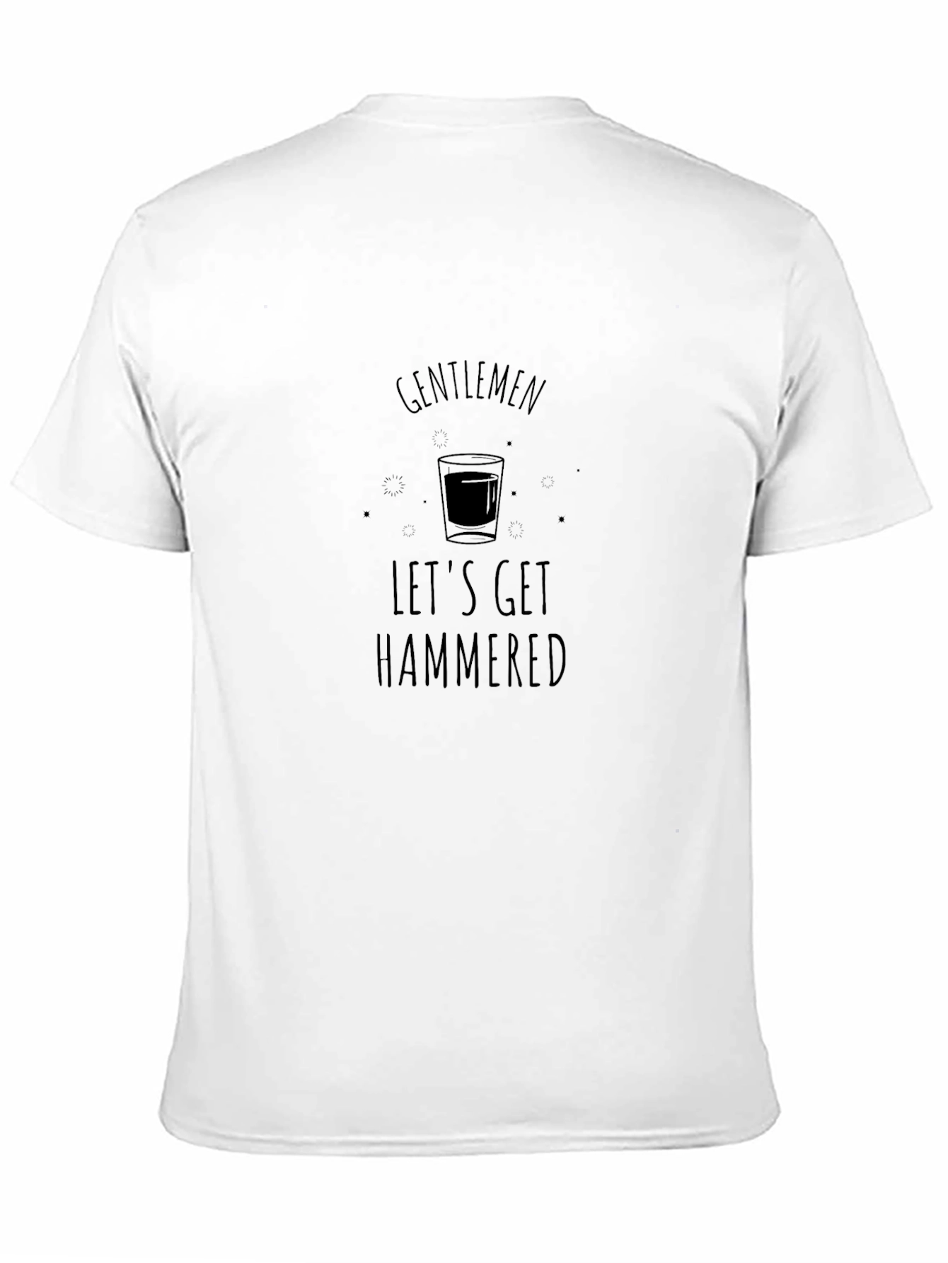Black Gentlemen Let's Get Hammered Graphic Tee view 11
