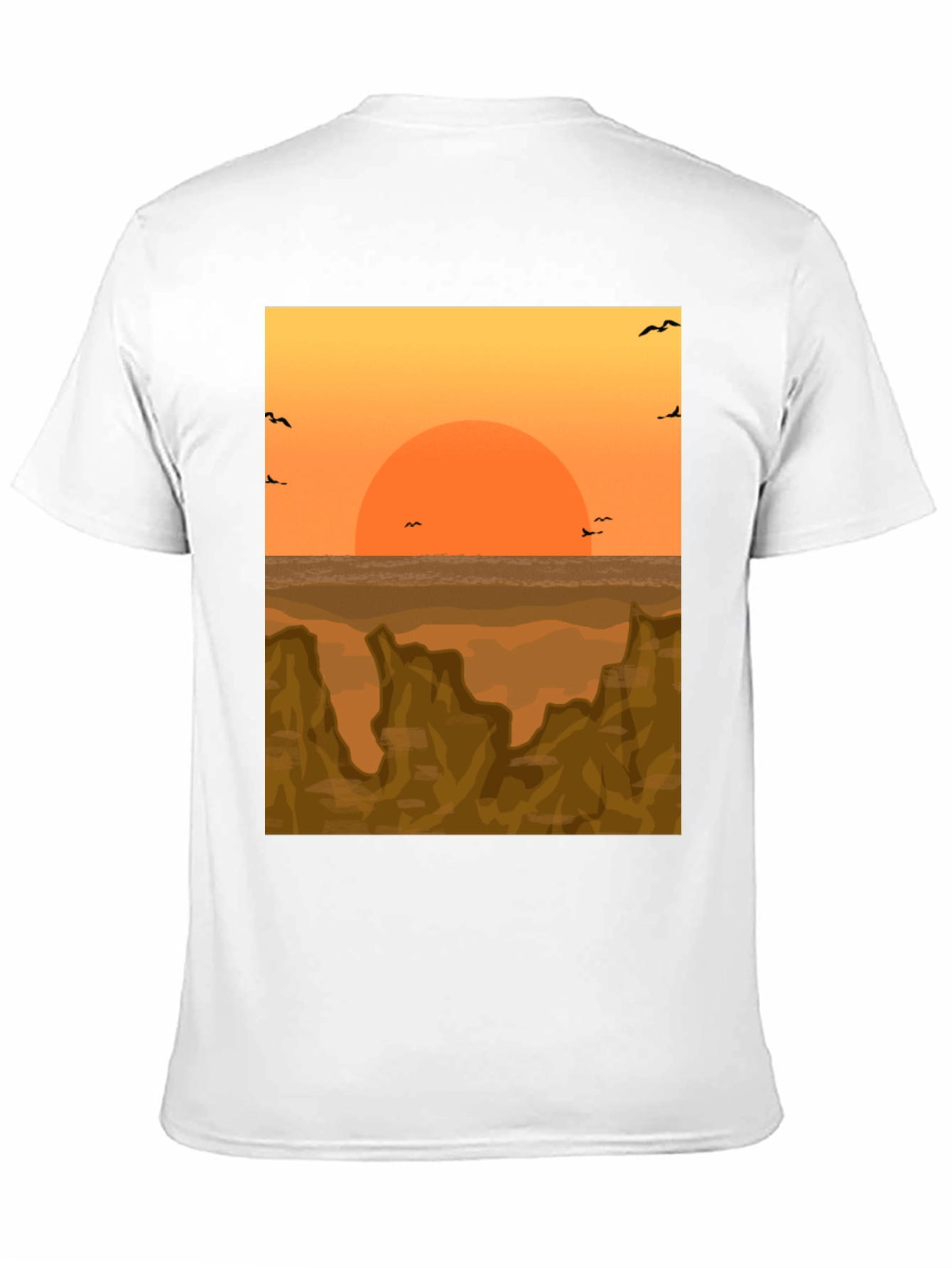 Black Sunset Landscape Graphic Tee view 11