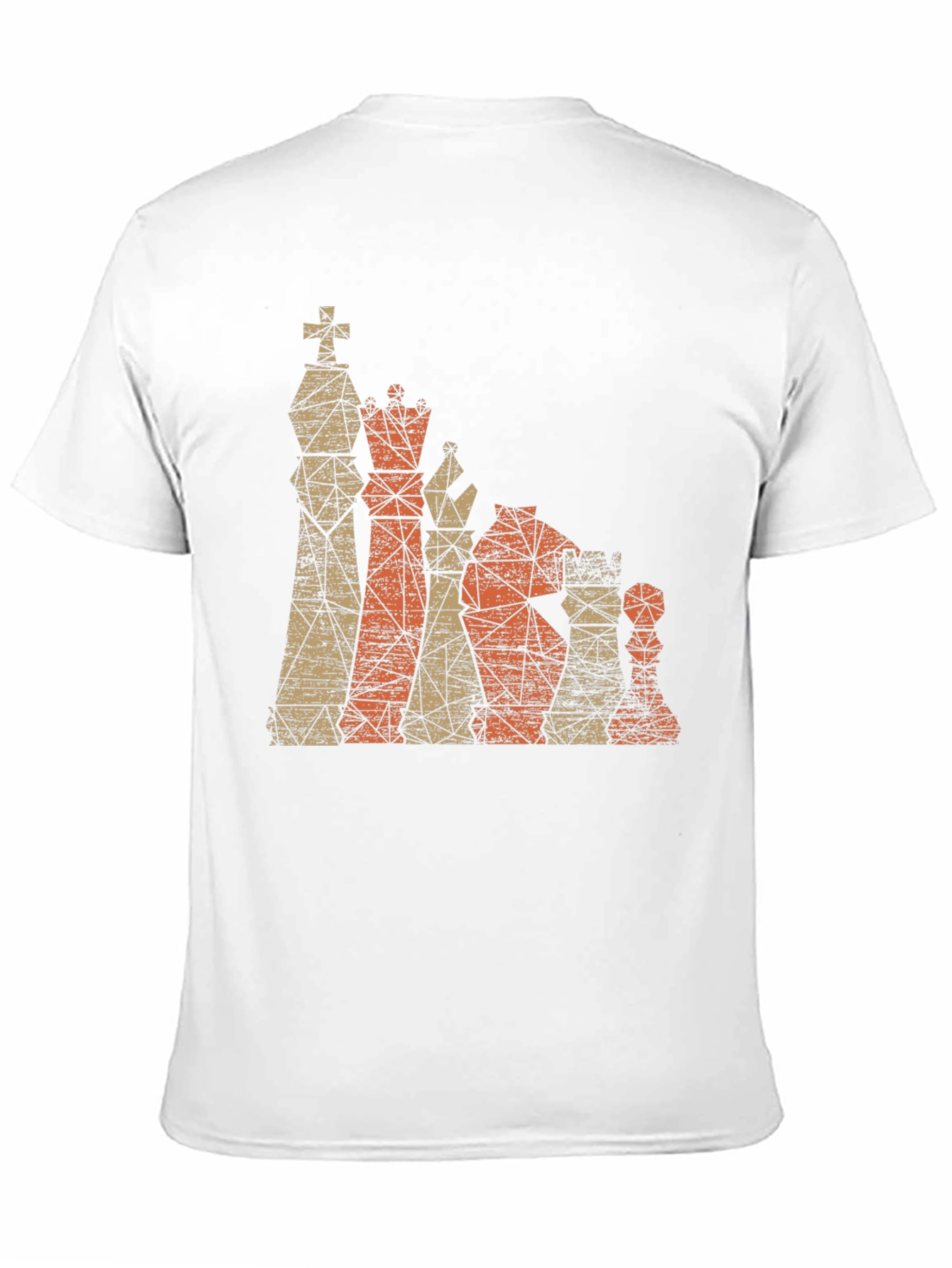 Black Geometric Chess Piece Graphic T-Shirt view 11