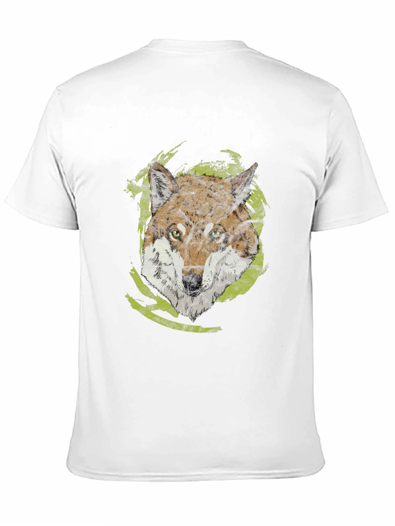 Black Wolf Graphic Tee - Black Cotton Casual Shirt view 11