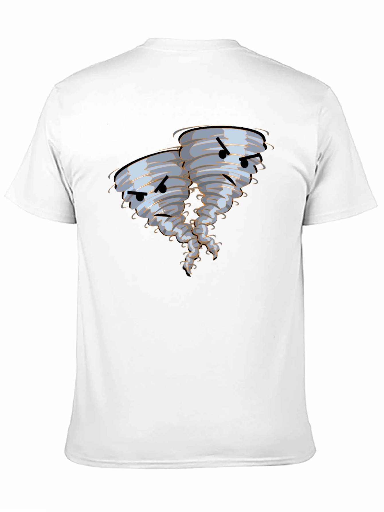 Black Angry Twin Tornado Graphic T-Shirt view 11