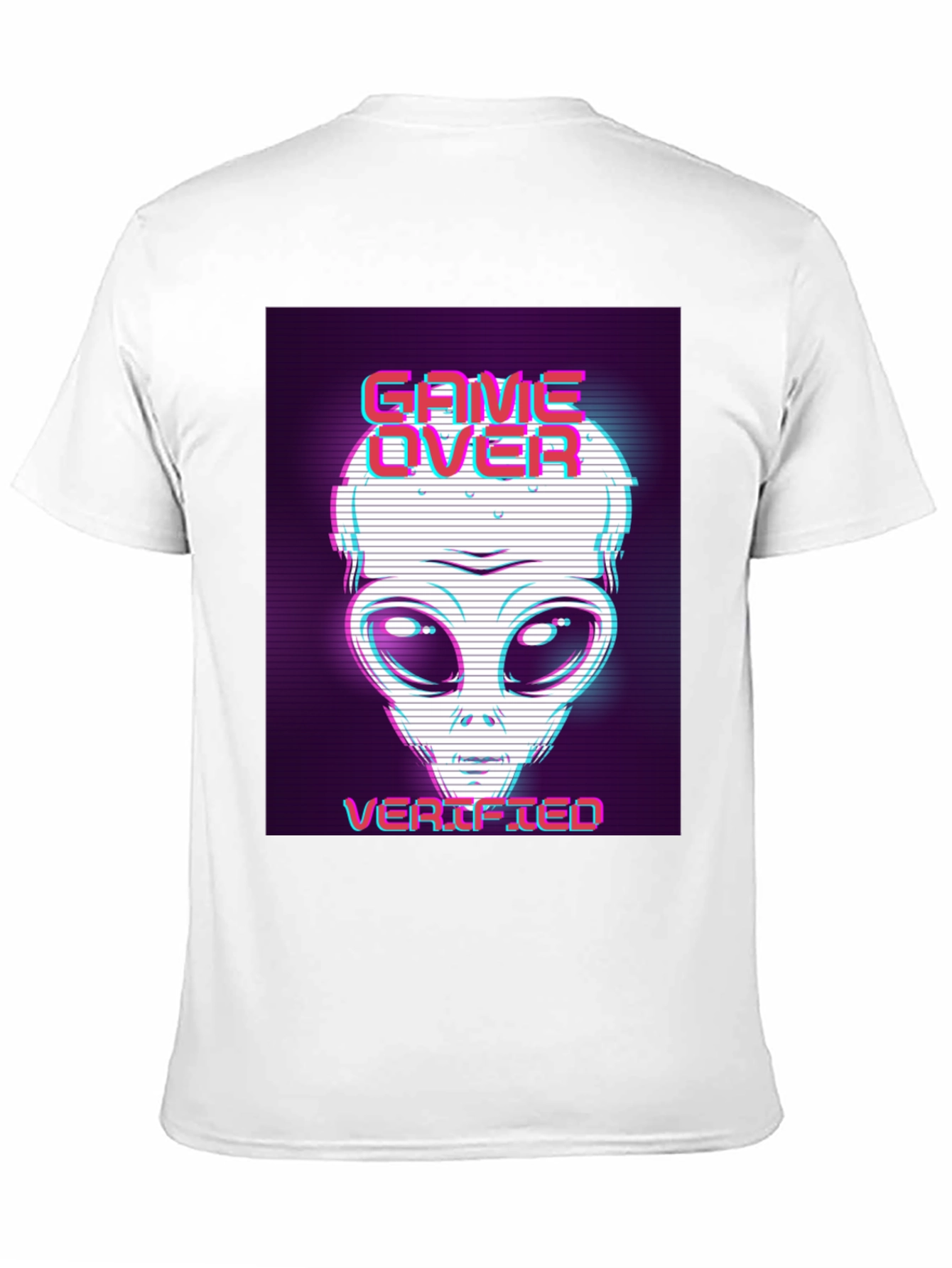 Black Game Over Alien Verified Black Graphic Tee view 11