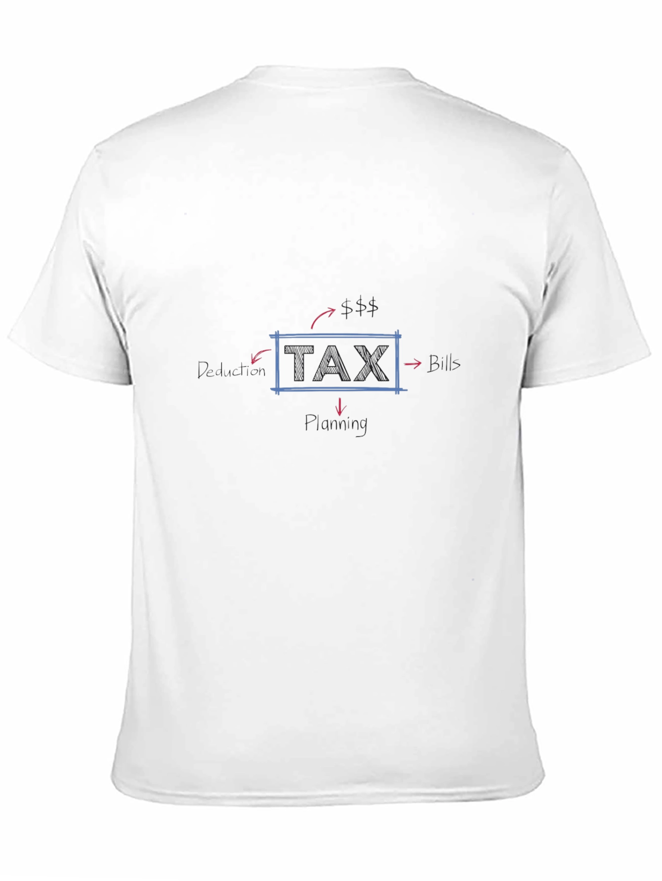 Black Tax Flowchart Black T-Shirt view 11
