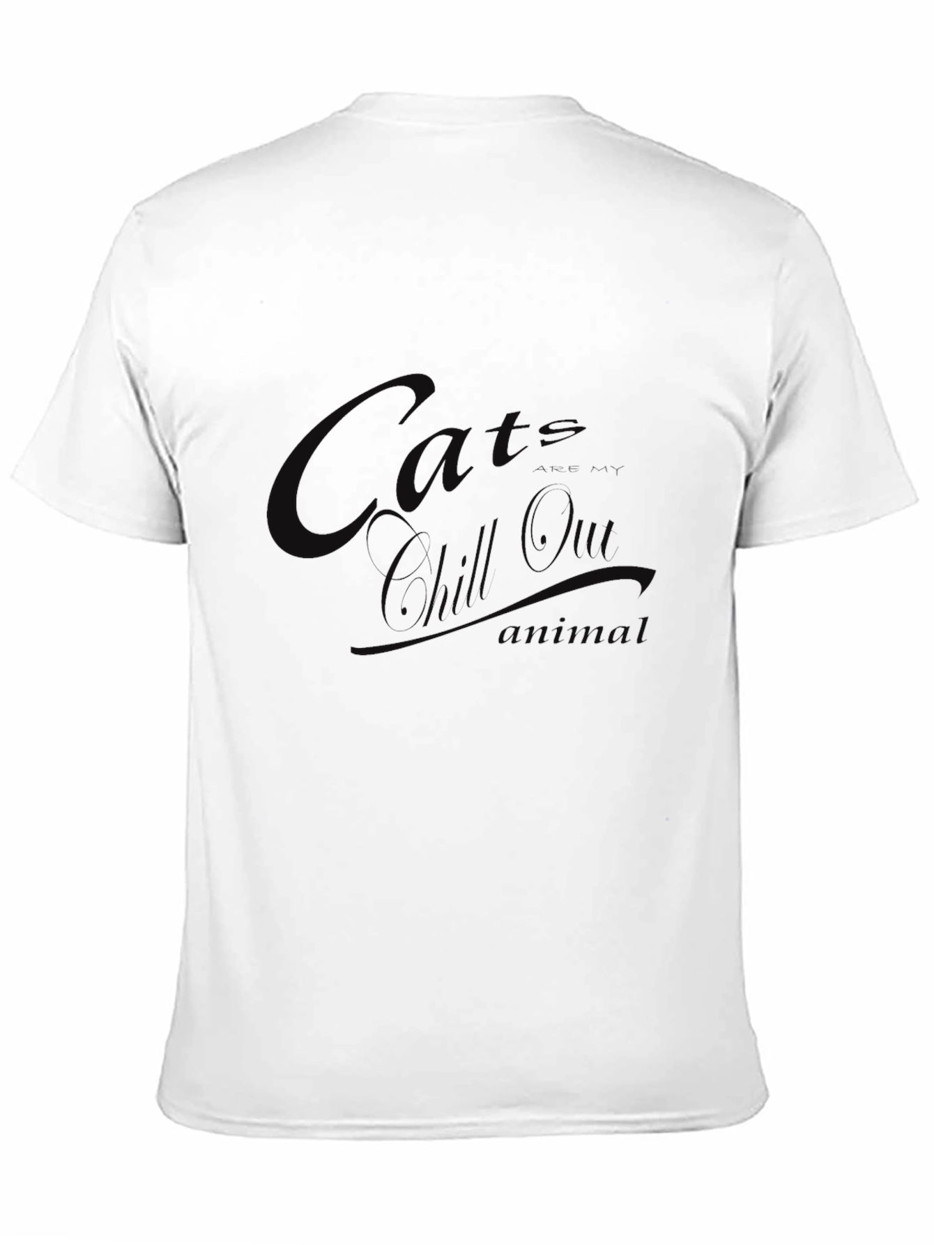 Black Chill Out Cats T-Shirt - Black Crew Neck Tee view 11