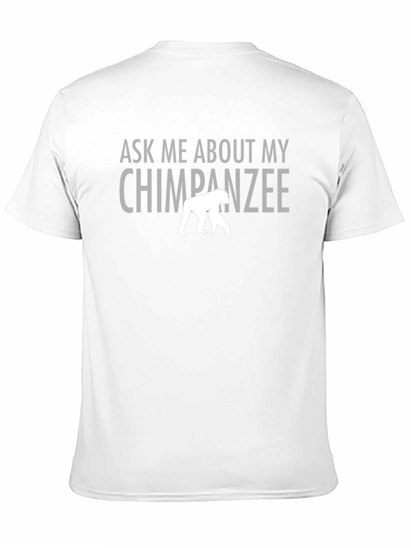 Black Ask Me About My Chimpanzee Graphic Tee - Black view 11