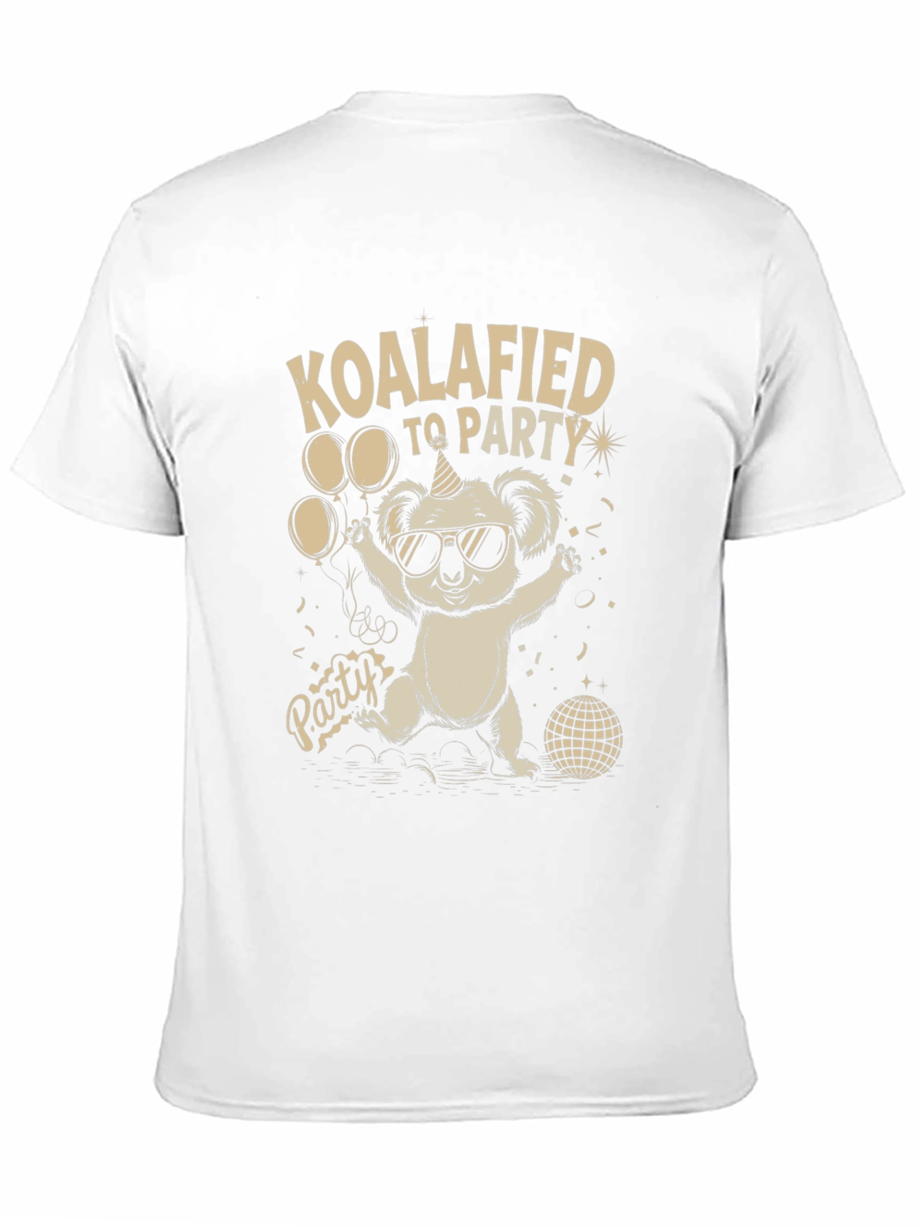 Black Koalafied to Party Graphic Tee - Fun Novelty T-Shirt view 11