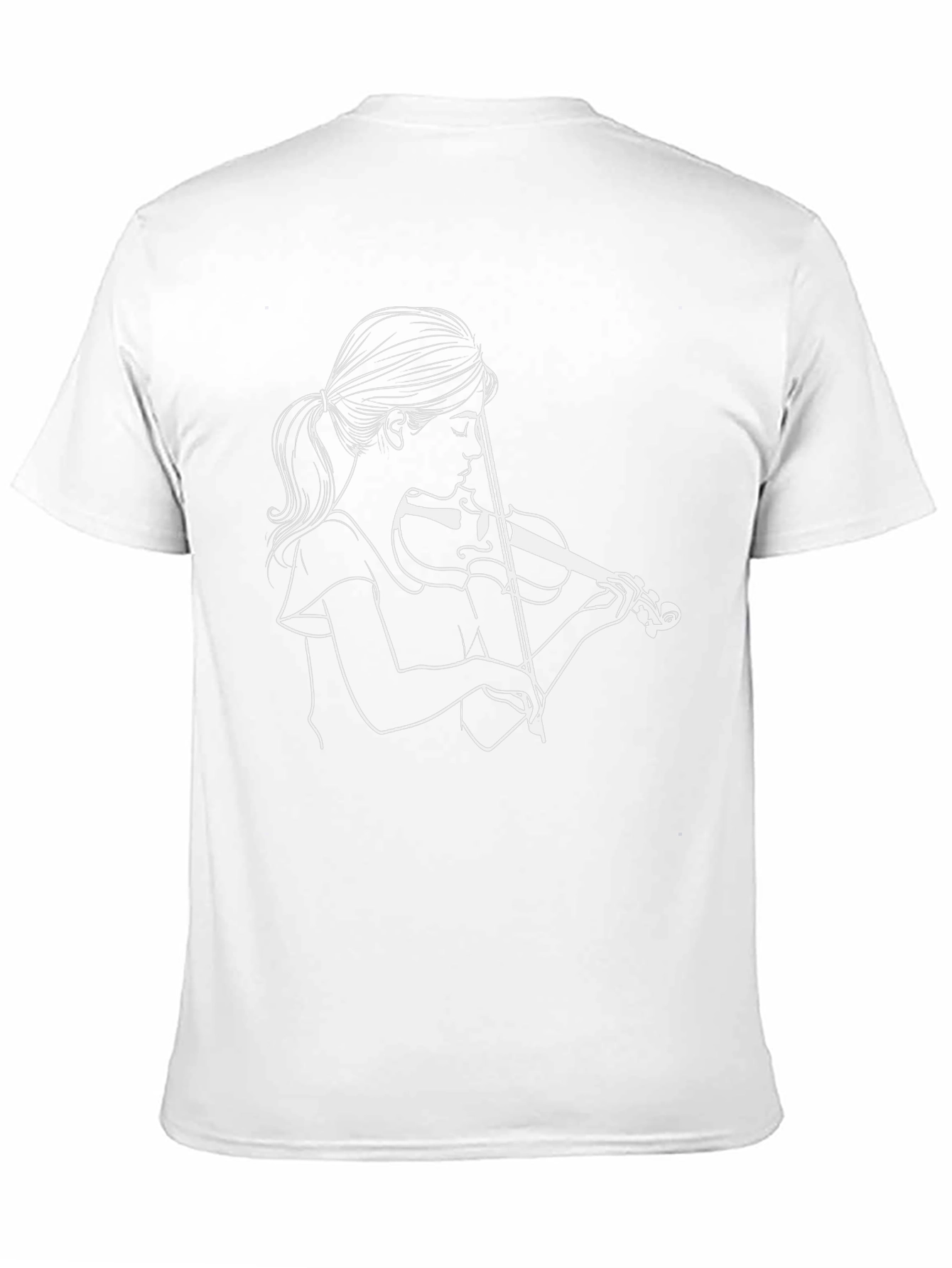 Black Violinist Graphic Tee - Unisex Black T-Shirt view 11