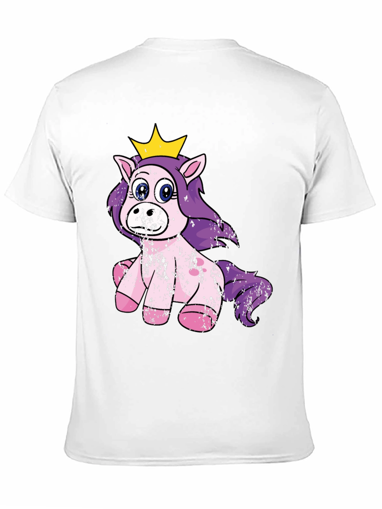 Black Cute Princess Unicorn Black T-Shirt view 11