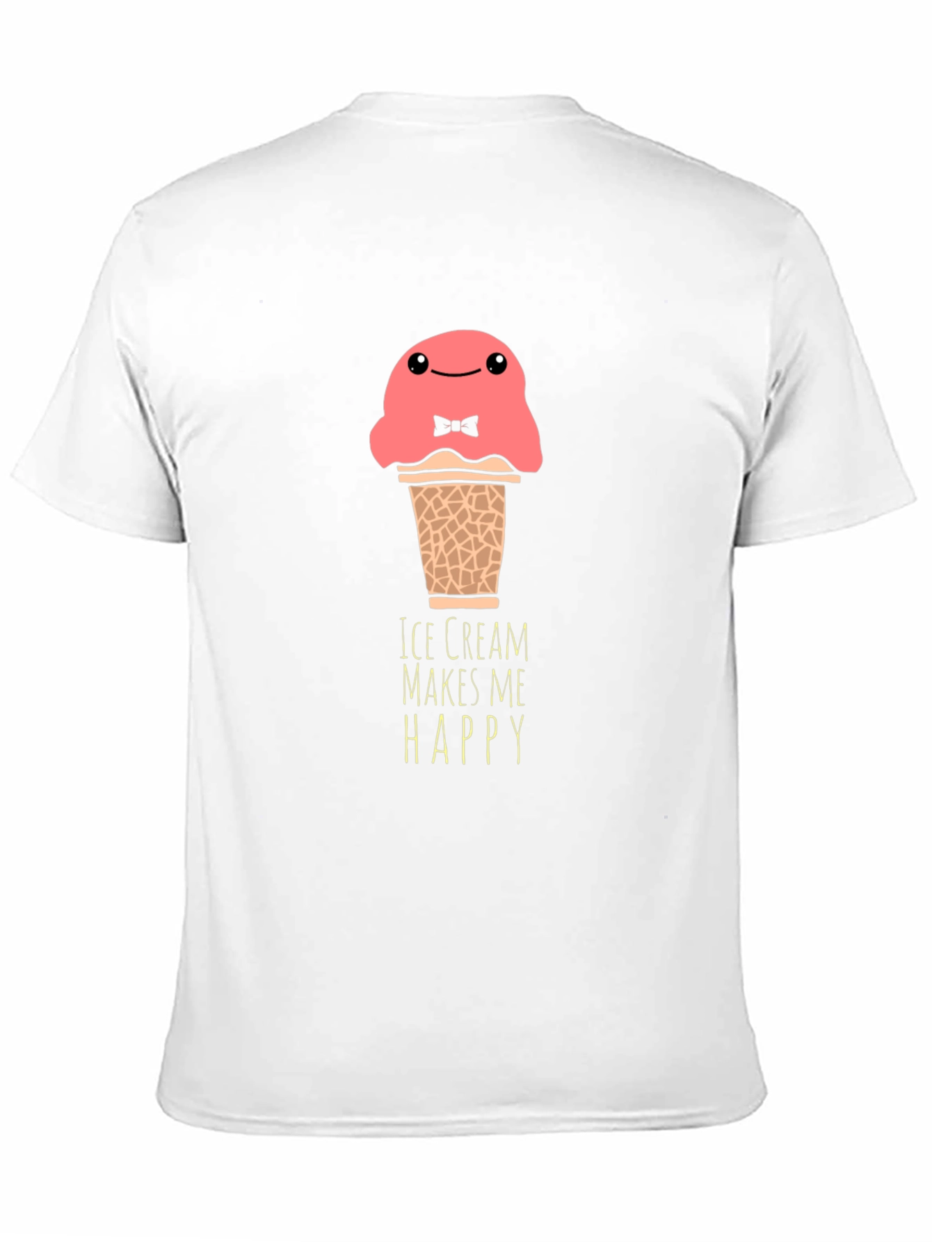 Black Ice Cream Makes Me Happy Graphic T-Shirt view 11