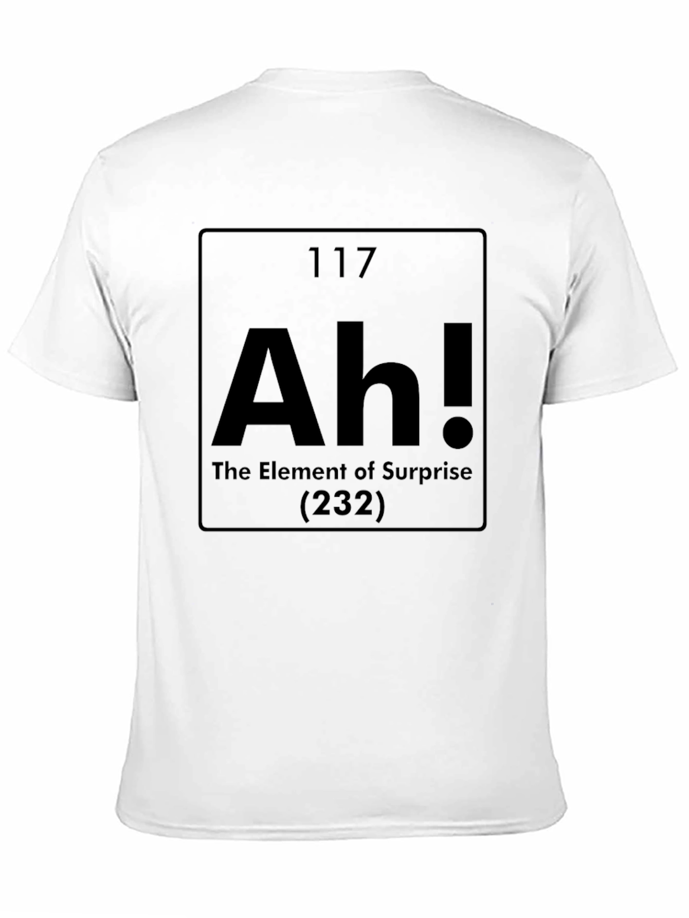 Black Ah! Element of Surprise Funny Science T-Shirt view 11