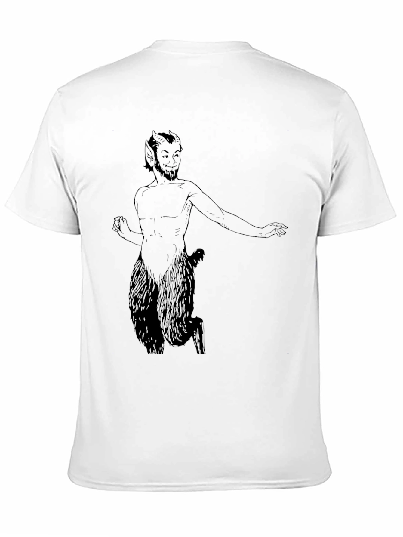 Black Satyr Graphic Tee - Black Cotton T-Shirt view 11