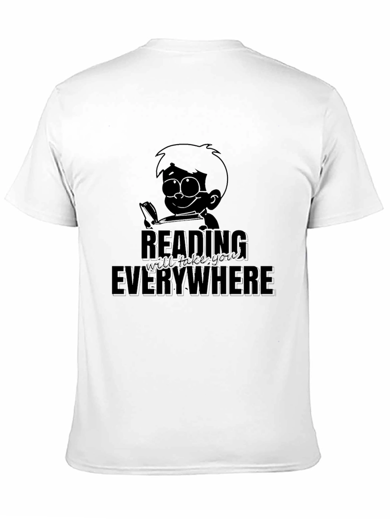Black Reading Everywhere Graphic T-Shirt view 11