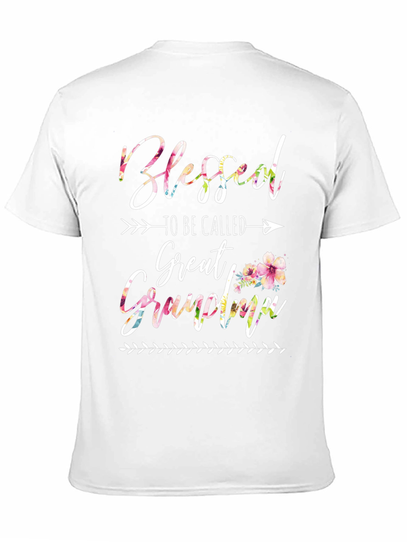 Black Blessed Great Grandma Floral T-Shirt view 11