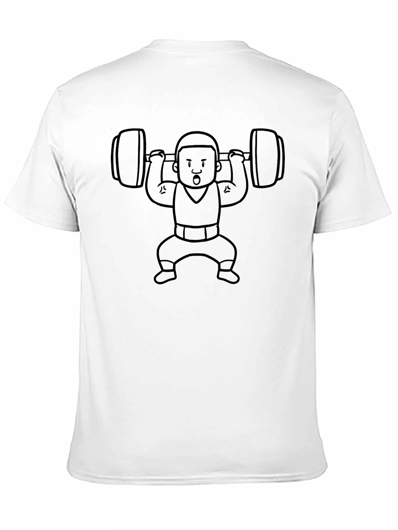 Black Weightlifting Cartoon Graphic Tee - Black view 11