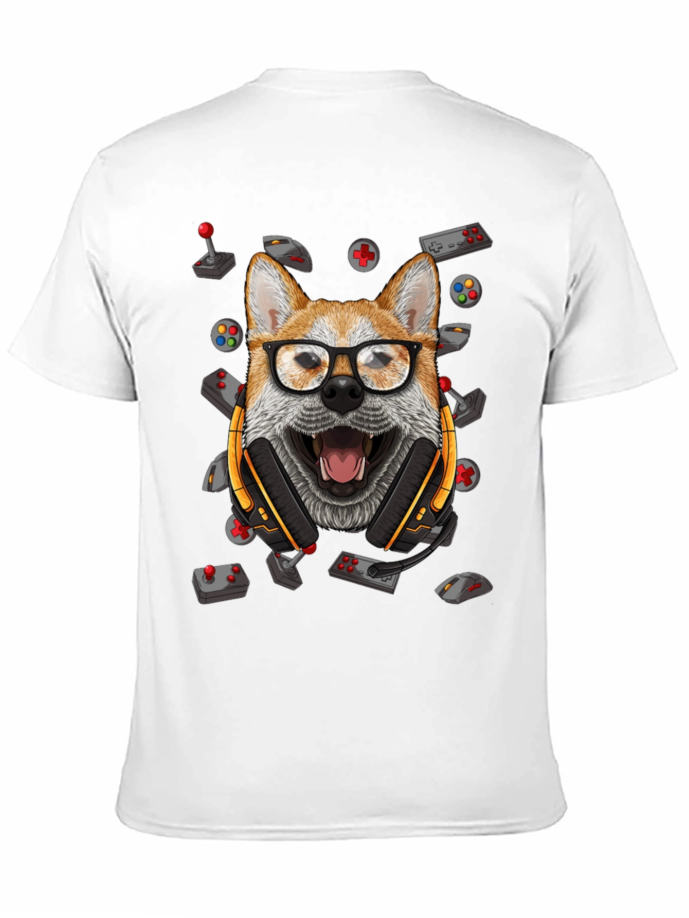 Black Gamer Dog T-Shirt - Playful Graphic Tee view 11