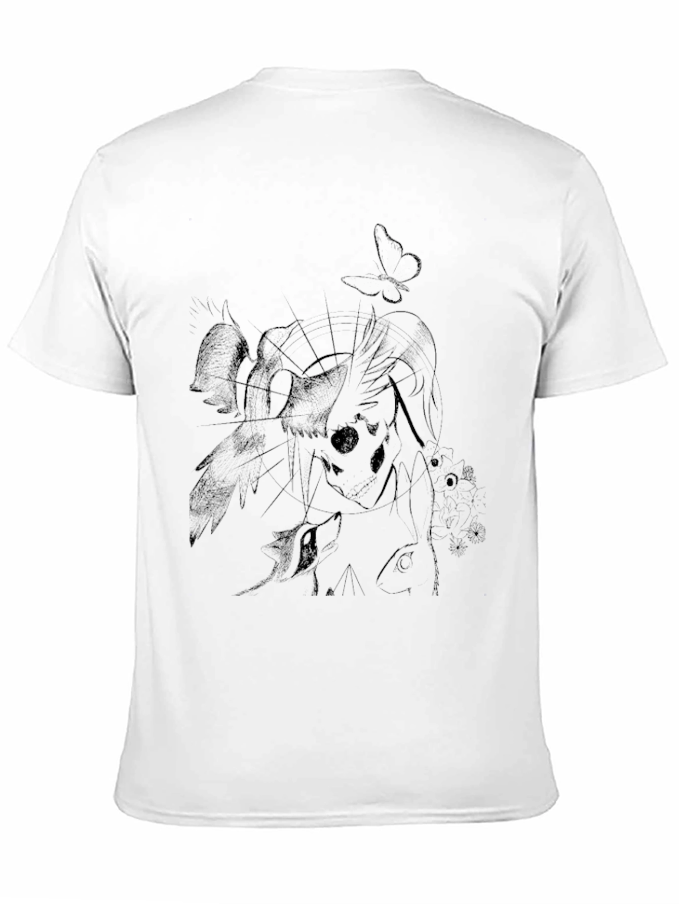 Black Abstract Graphic Tee - Black view 11