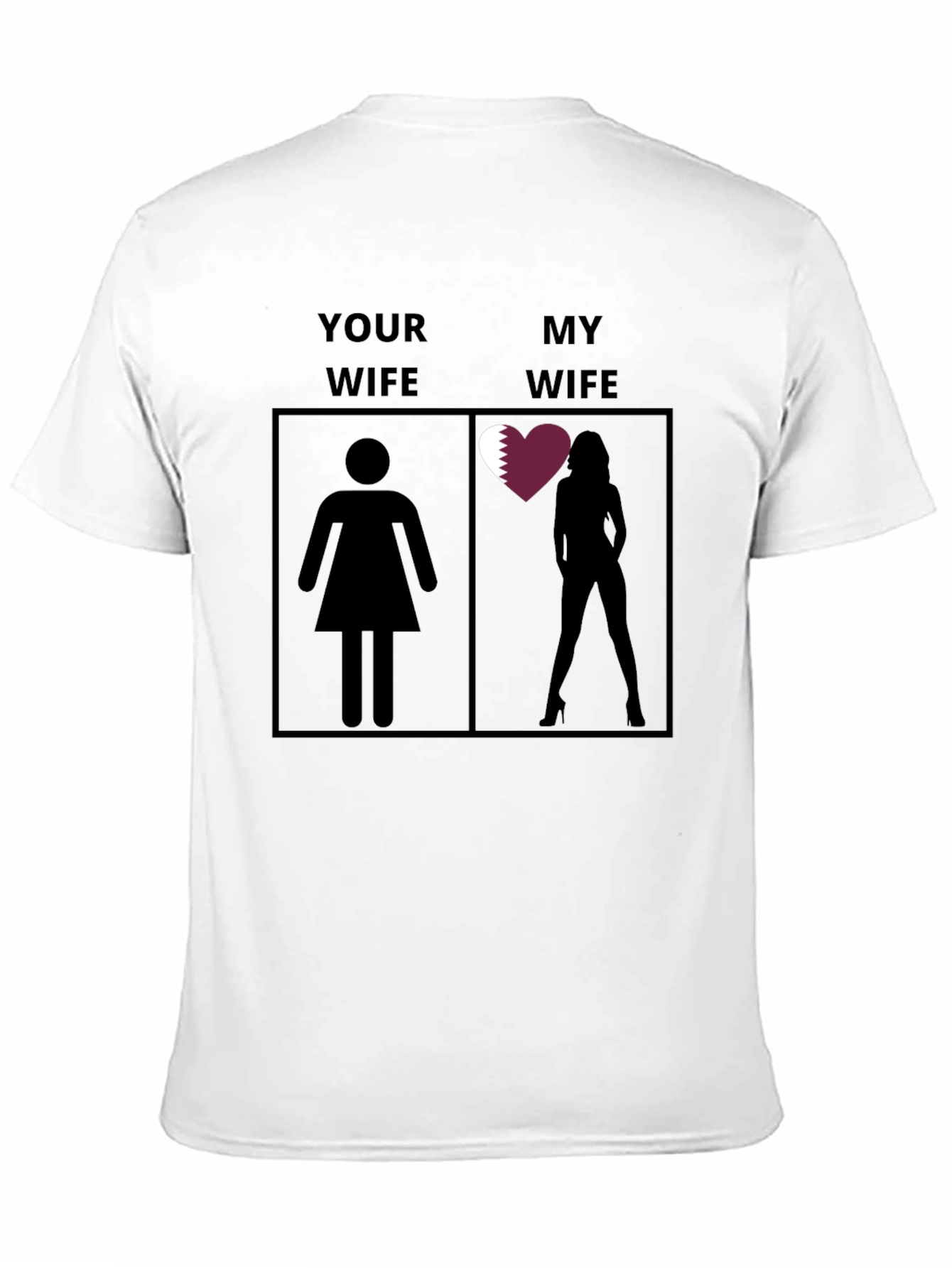 Black Funny "My Wife" Qatar T-Shirt view 11
