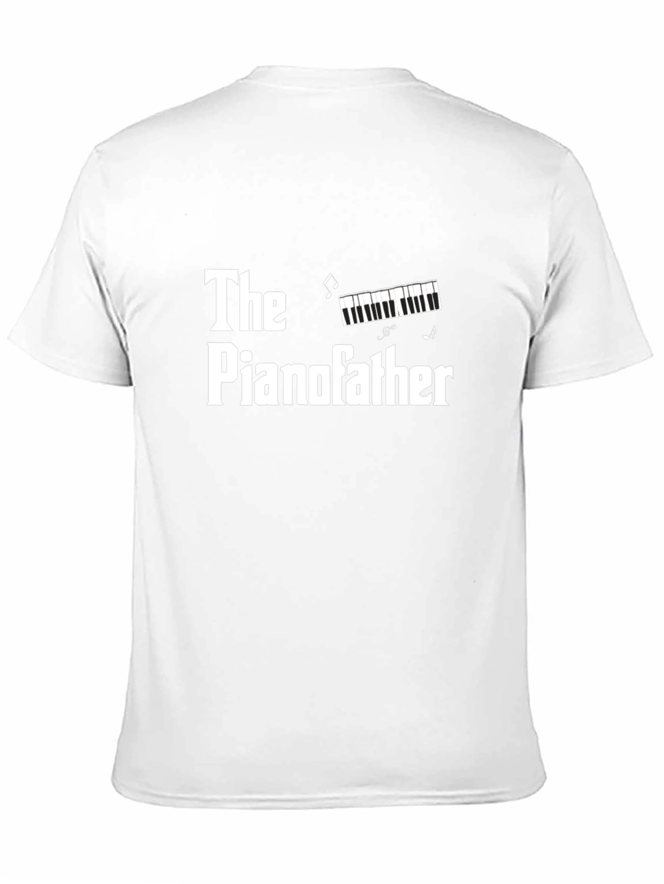 Black The Pianofather Funny Graphic T-Shirt view 11