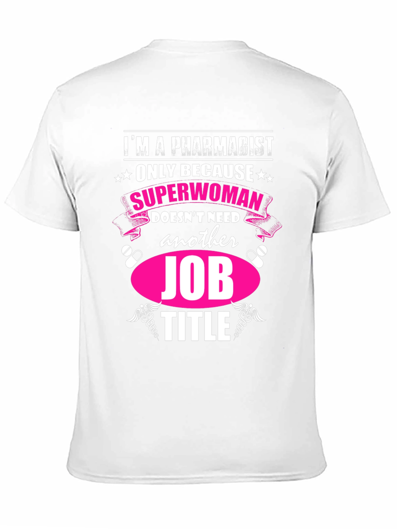 Black Pharmacist Superwoman T-Shirt - Funny Job Title Tee view 11