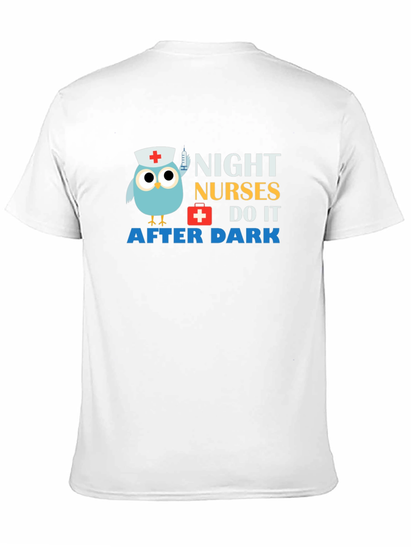 Black Night Nurses Owl T-Shirt Funny Nurse Tee view 11