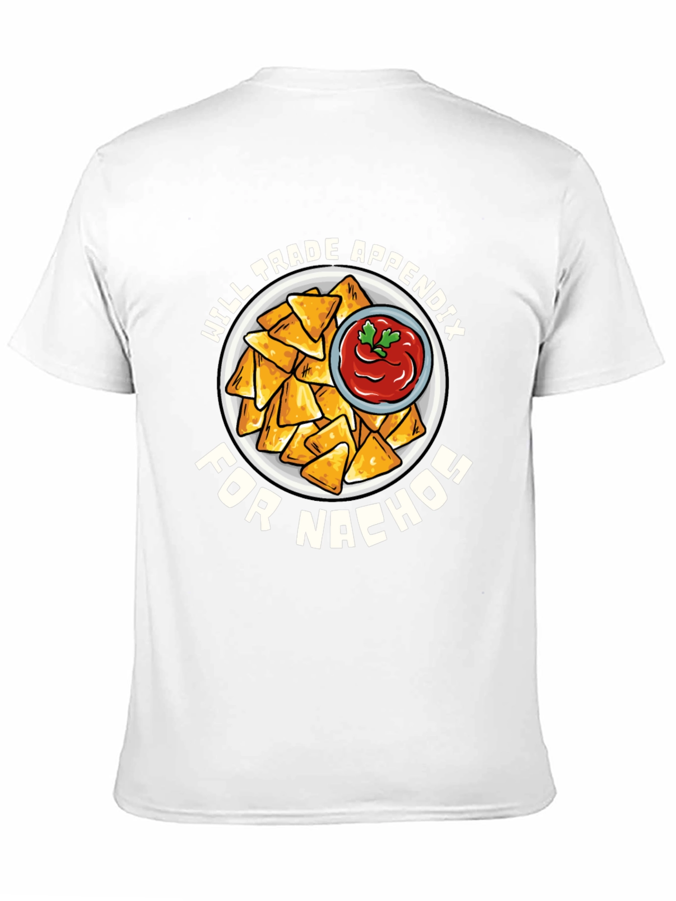 Black Funny Nacho Lover T-Shirt - Will Trade Appendix for Nachos Tee view 11