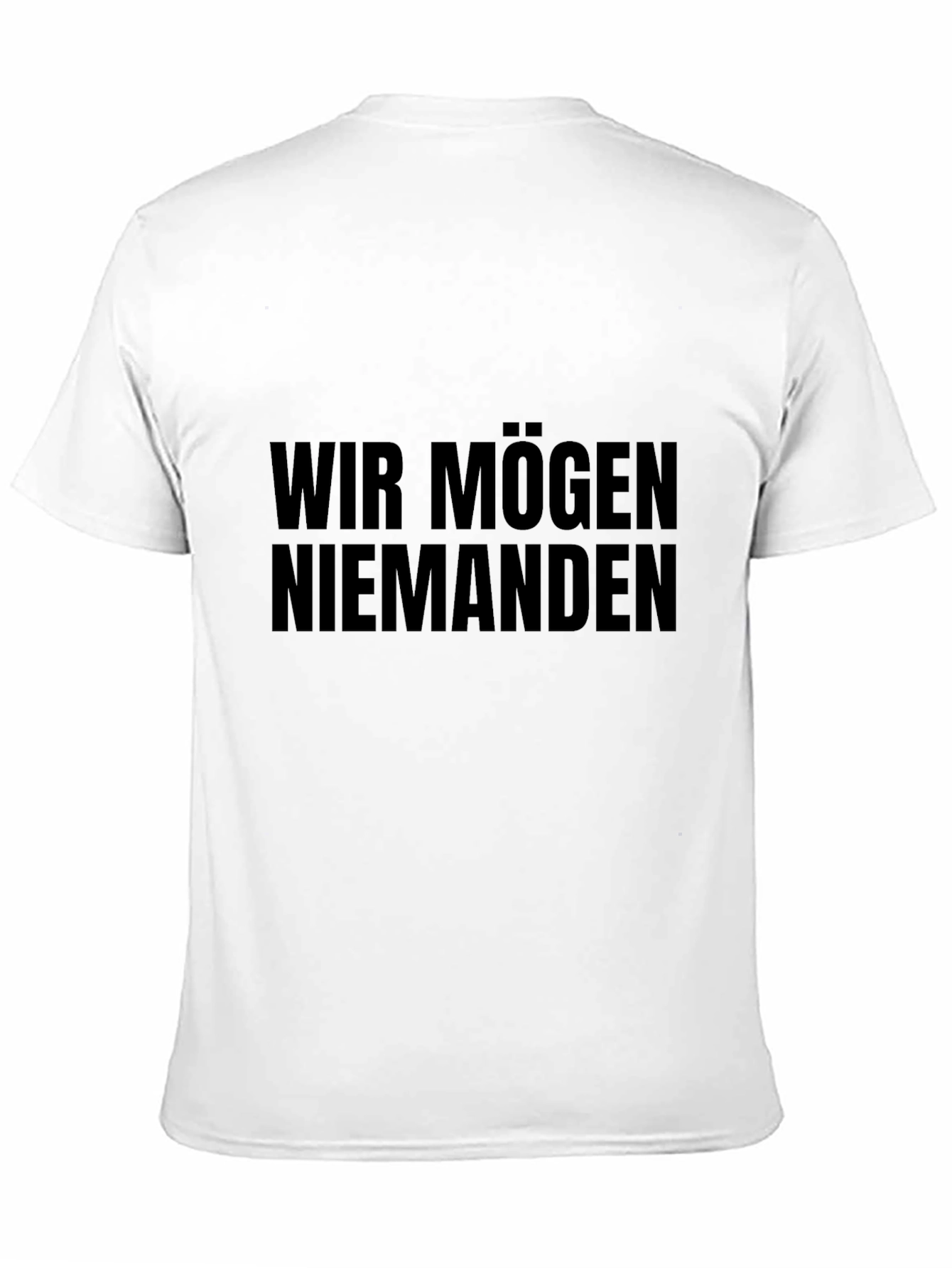 Black Wir Mögen Niemanden Black Graphic Tee - Unisex view 11