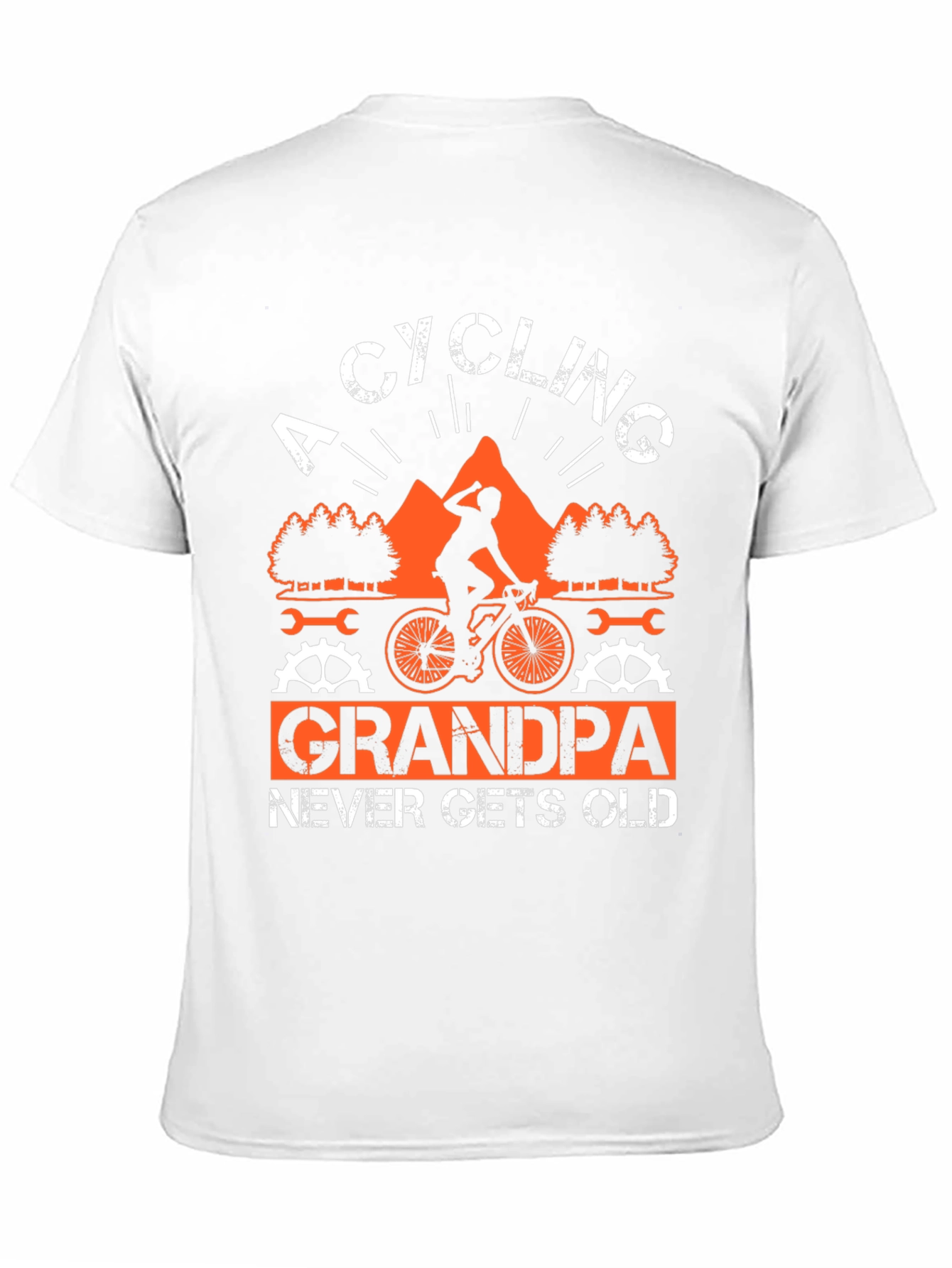 Black Cycling Grandpa T-Shirt - Never Gets Old view 11
