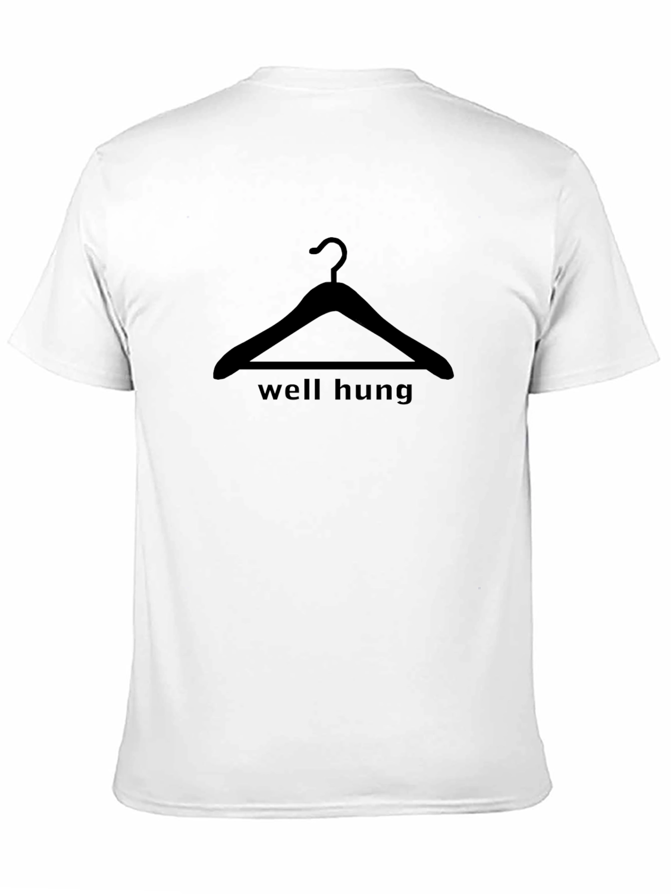 Black Well Hung T-Shirt - Funny Graphic Tee view 11